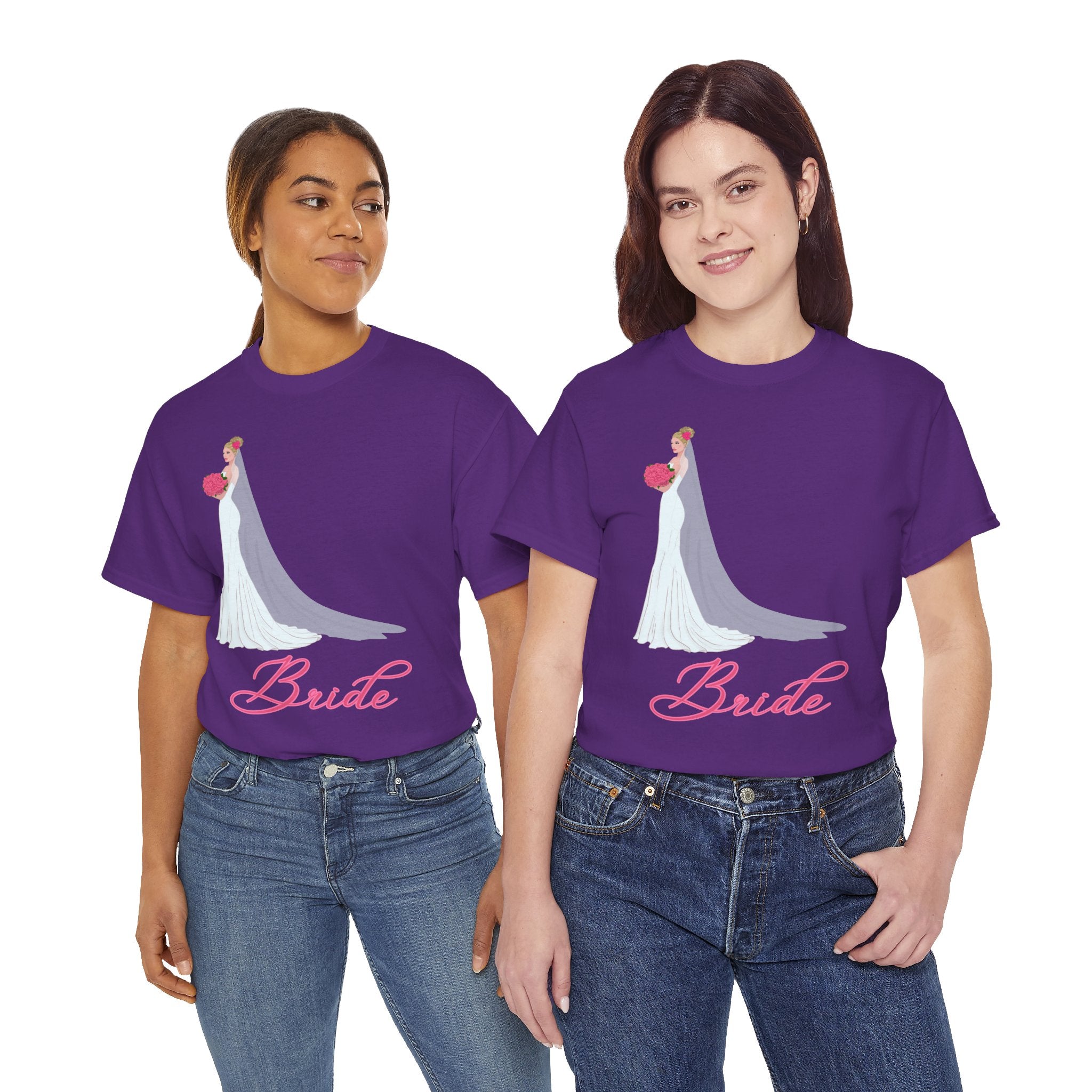 Bride Unisex Heavy Cotton Tee, Wedding Gift, Bridal Party Shirt, Engagement Party Top, Bride T-Shirt, Bridal Shower Attire