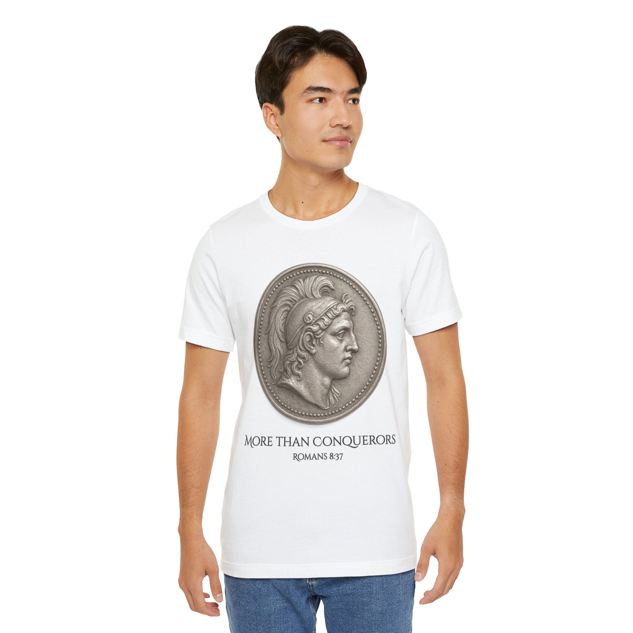 More Than Conquerors Unisex Short Sleeve Tee - Inspirational Christian Apparel, Motivational Shirt, Faith-Based Gift, Scripture Tee, [...]