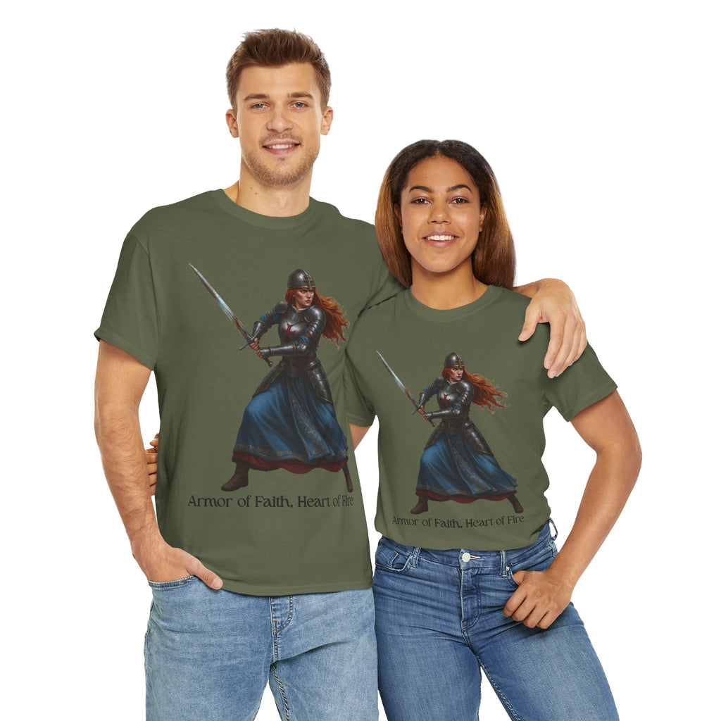 Warrior Spirit Unisex Heavy Cotton Tee, Inspirational Shirt, Fantasy Gift, Empowerment Merchandise, Soft Cotton Tee, Everyday Wear