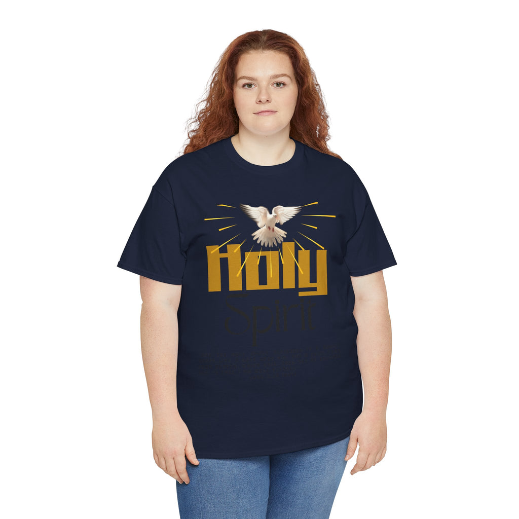 Christian T-shirts, Holy Spirit Unisex Heavy Cotton Tee, Inspirational T-Shirt for Faith Celebration, Christian Gift, Spiritual Attire, Religious Apparel