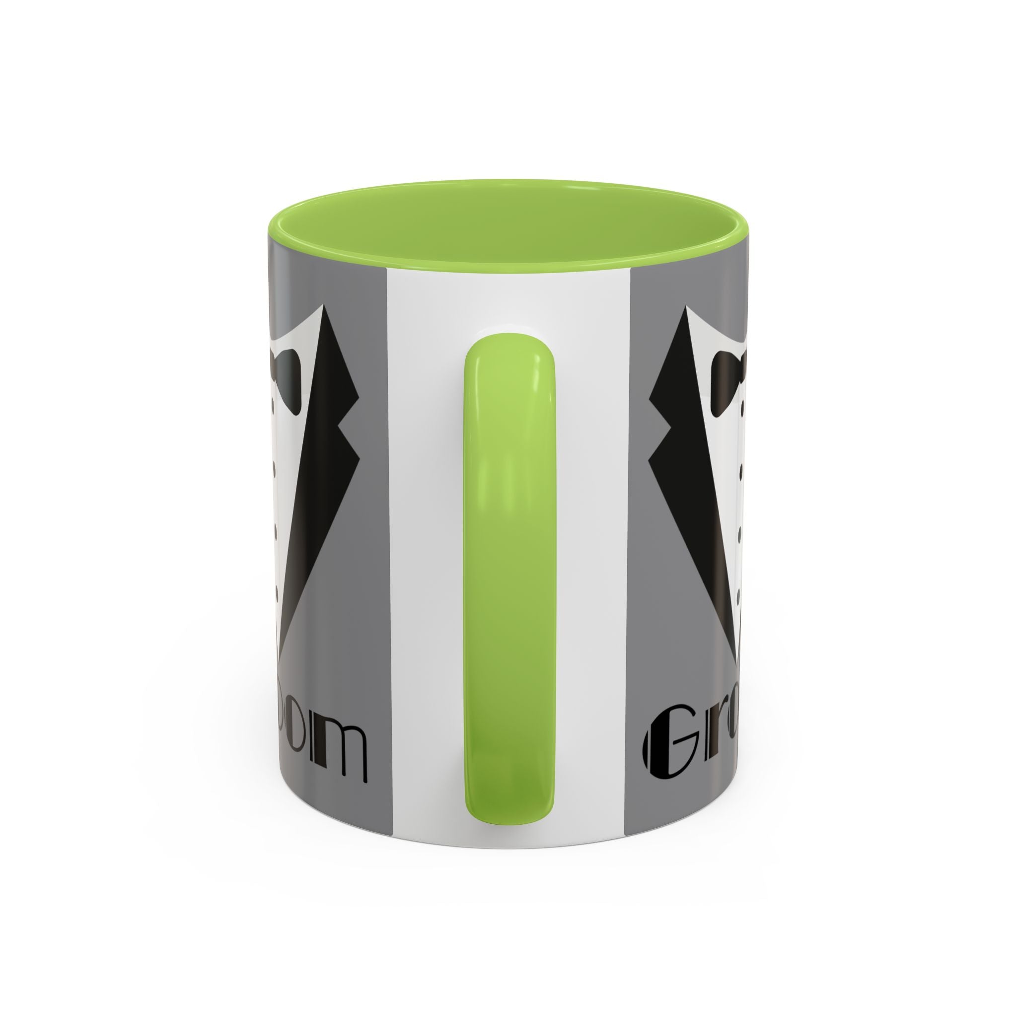 Groom Coffee Mug, Wedding Gift, Groomsmen Party Mug, Black and White Accent Mug, Engagement Celebration