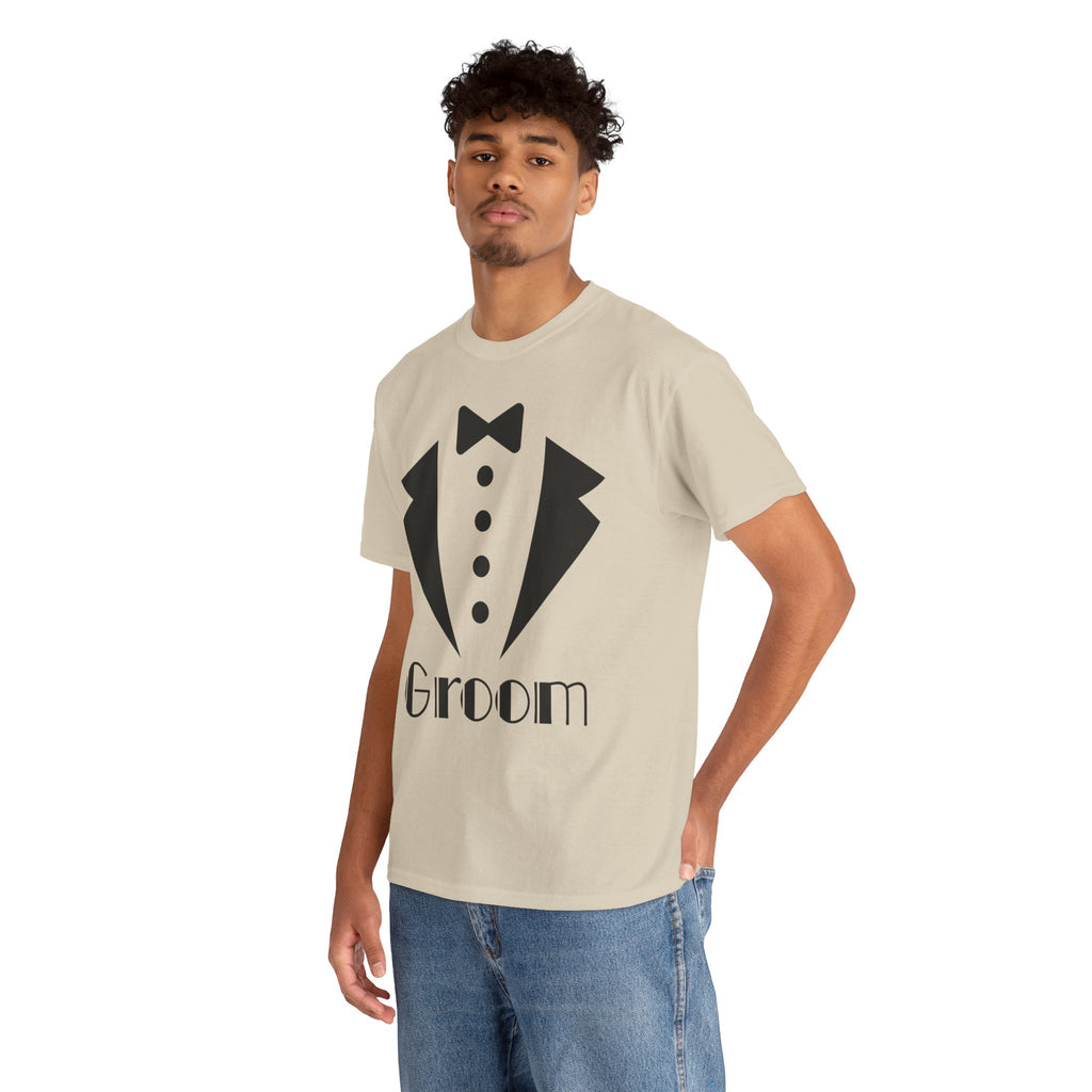 Groom T-Shirt - Unisex Heavy Cotton Tee for Weddings, Bachelor Parties, Groomsmen Gifts, Engagements, Bridal Showers