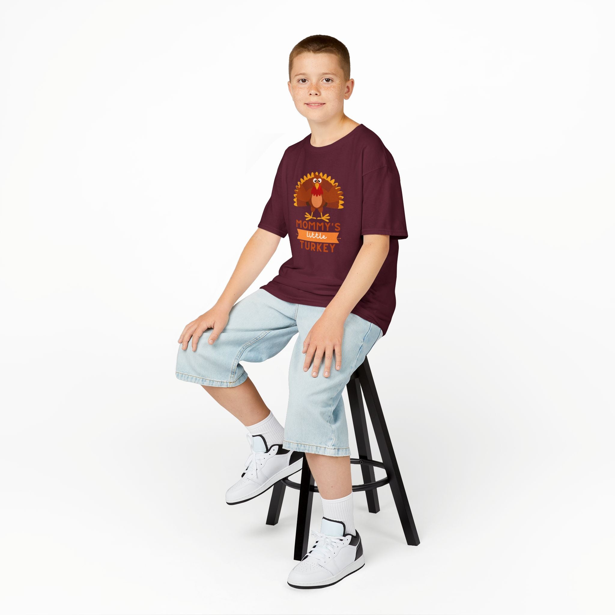 Mommy's Little Turkey Kids Tee - Thanksgiving Gift, Holiday Apparel, Cute Kids Clothing, Family Gathering, Kid's Casual Wear