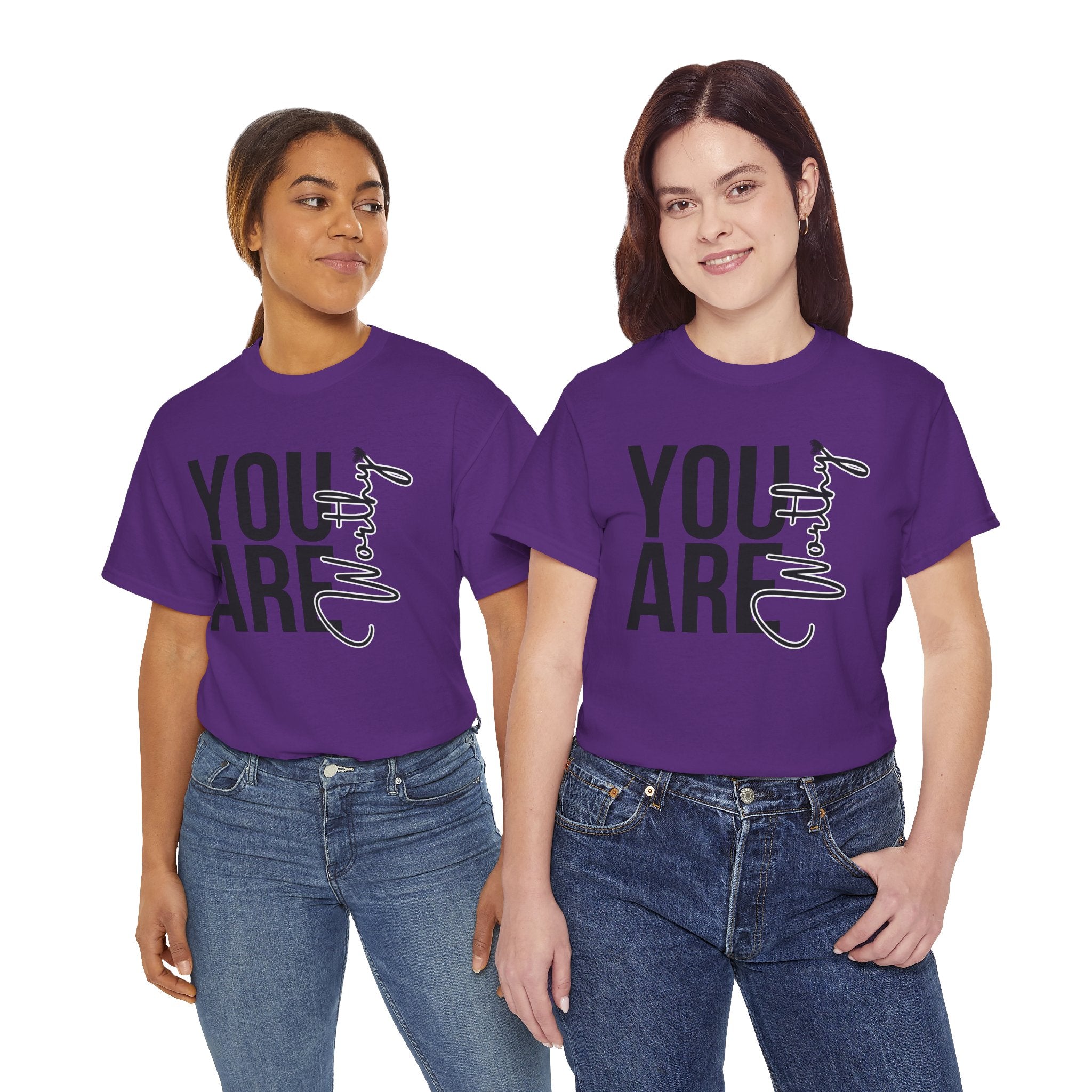 You Are Worthy Unisex Heavy Cotton Tee, Motivational Quote Shirt, Gift for Friends, Self-Love Tee, Uplifting Apparel, Positive [...]
