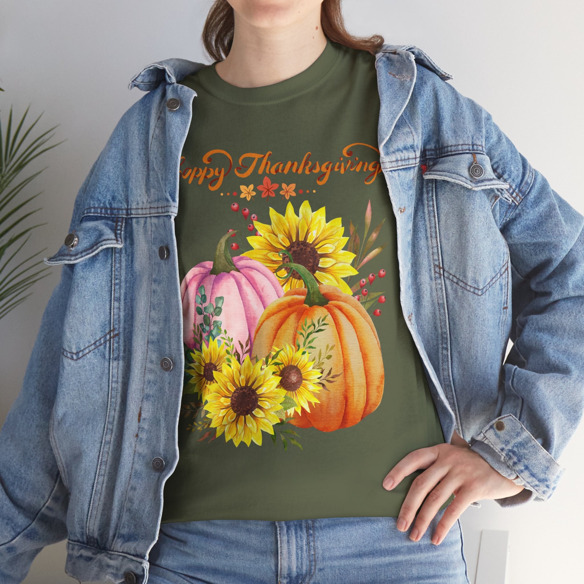 Thanksgiving T-shirts, Pumpkin Tee, Autumn Shirt, Unisex Fall Apparel, Holiday Gift, Cozy Outfit, Harvest Festival Clothing