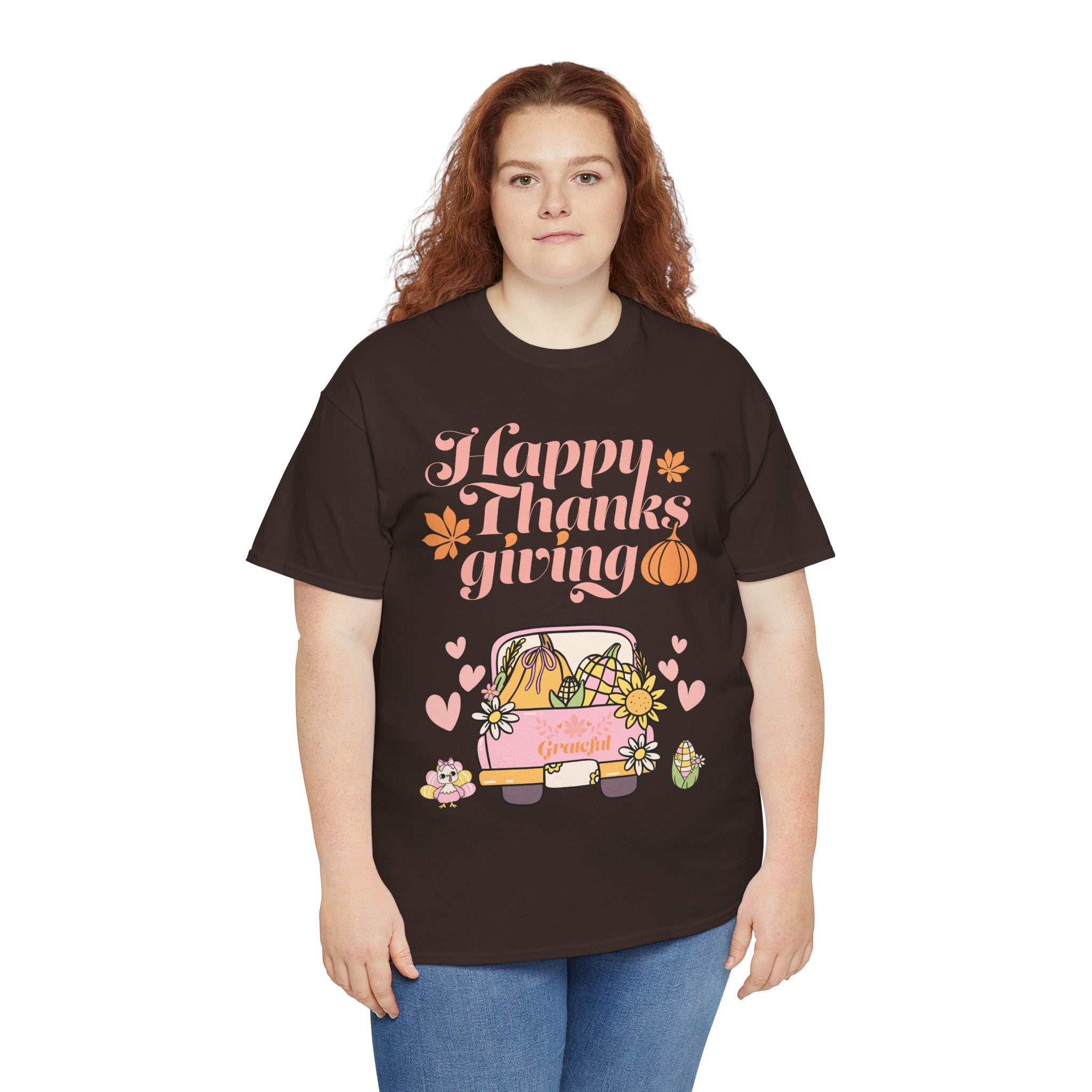 Happy Thanksgiving Unisex Tee | Cozy Autumn Shirt for Family Gatherings, Thanksgiving Celebration, Fall Fashion, Cute Gift Idea