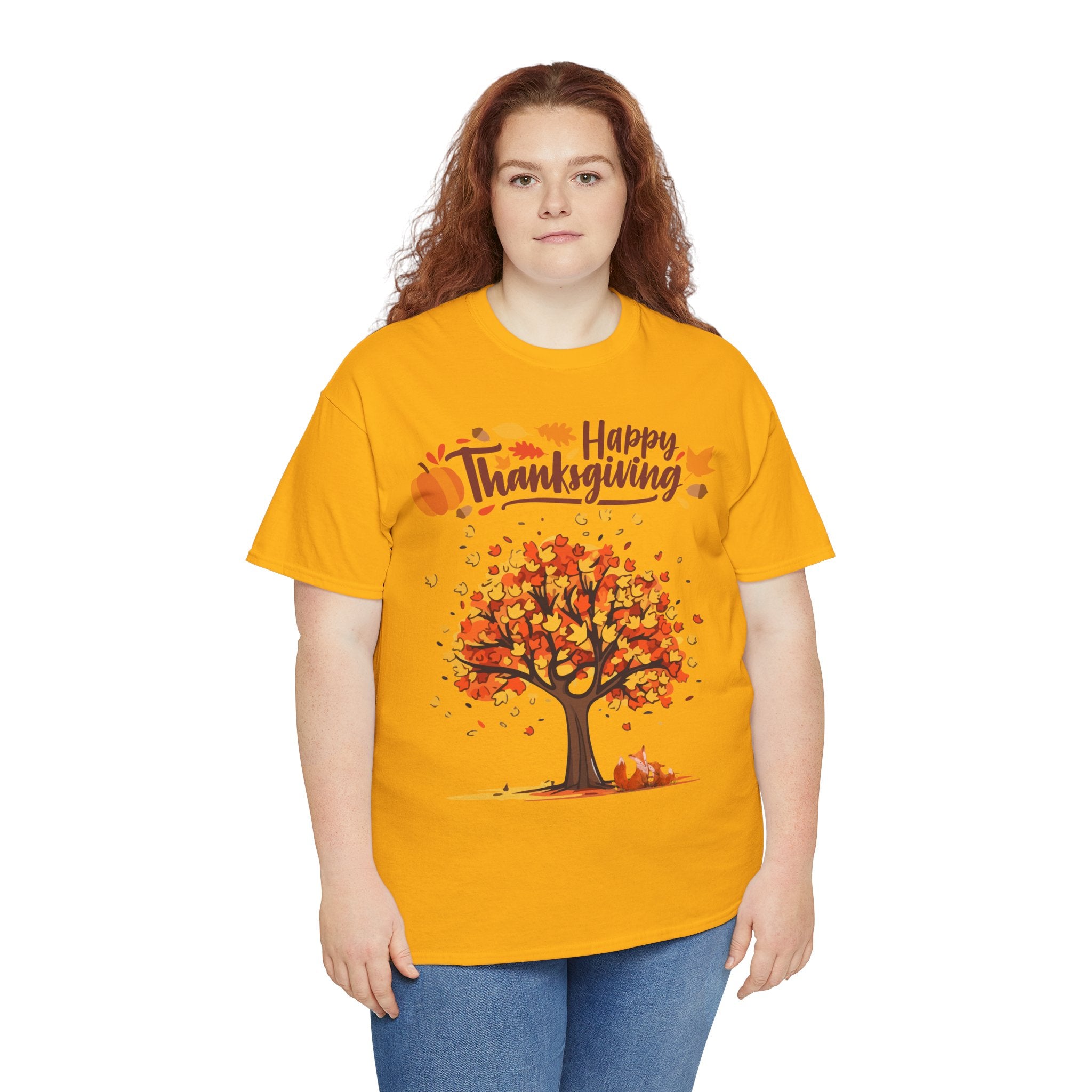 Thanksgiving Tree Tee, Autumn Shirt, Fall Apparel, Family Gathering Top, Seasonal Wear, Thanksgiving Gift