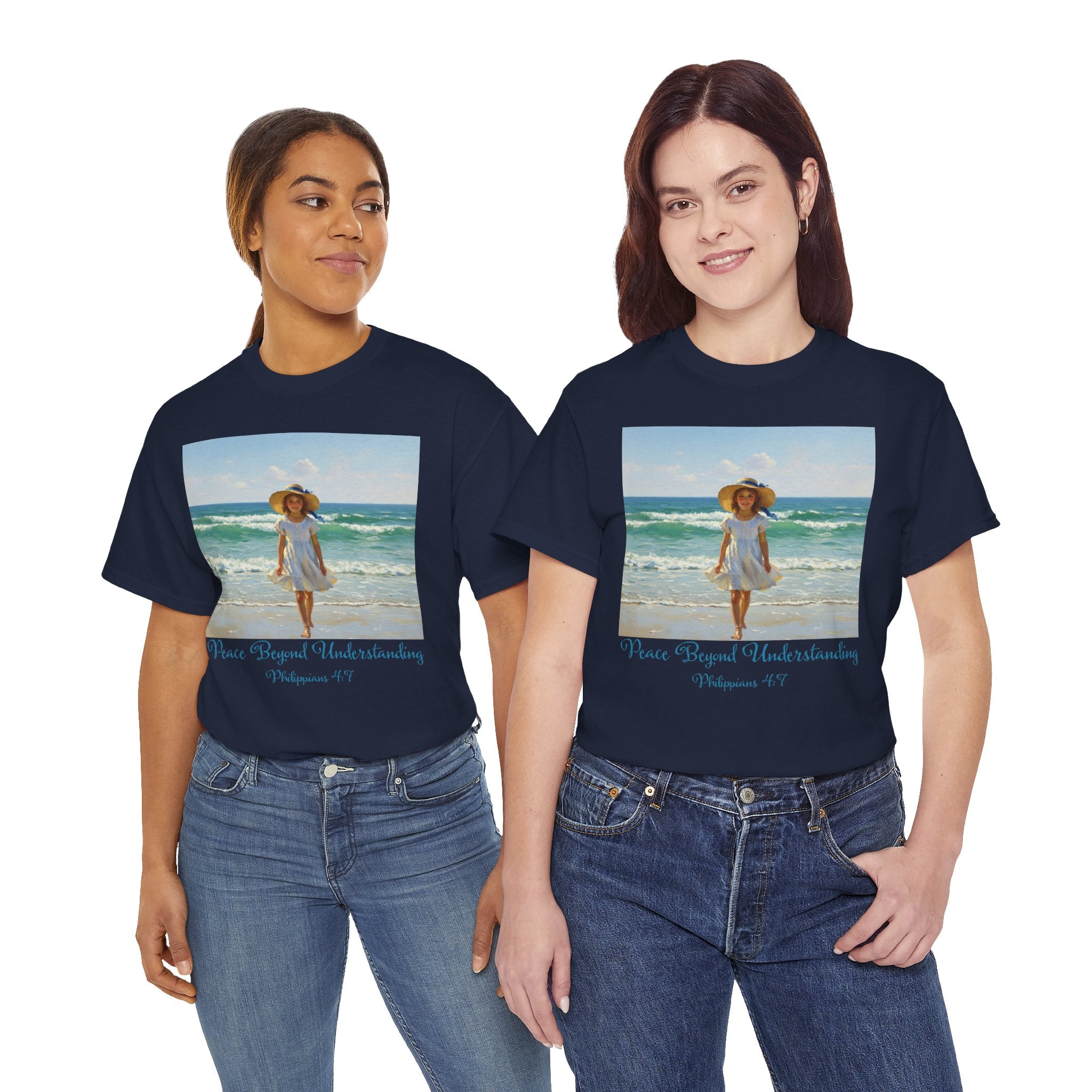Serene Beach Vibes Tee for Summer Days, Top for Women, Casual Wear, Gifts for Beach Lovers, Vacay Essentials