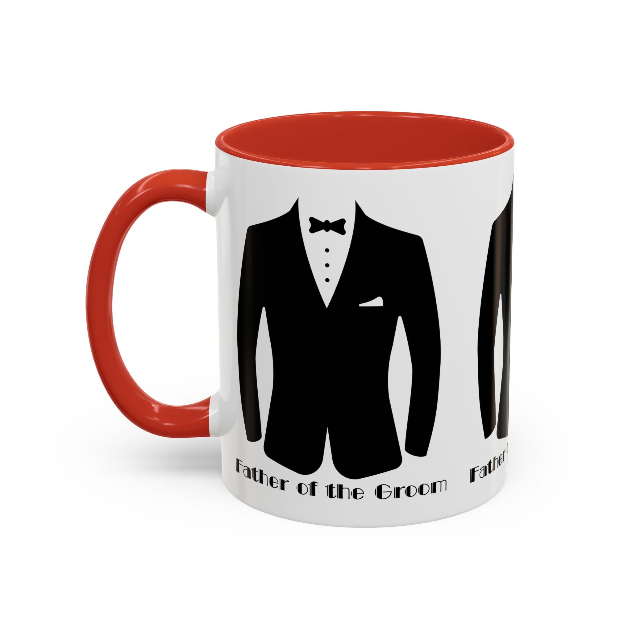 Father of the Groom Accent Coffee Mug 11/15 oz- Perfect Groomsmen Gift, Wedding Keepsake, Stylish Drinkware, Unique Wedding Favor