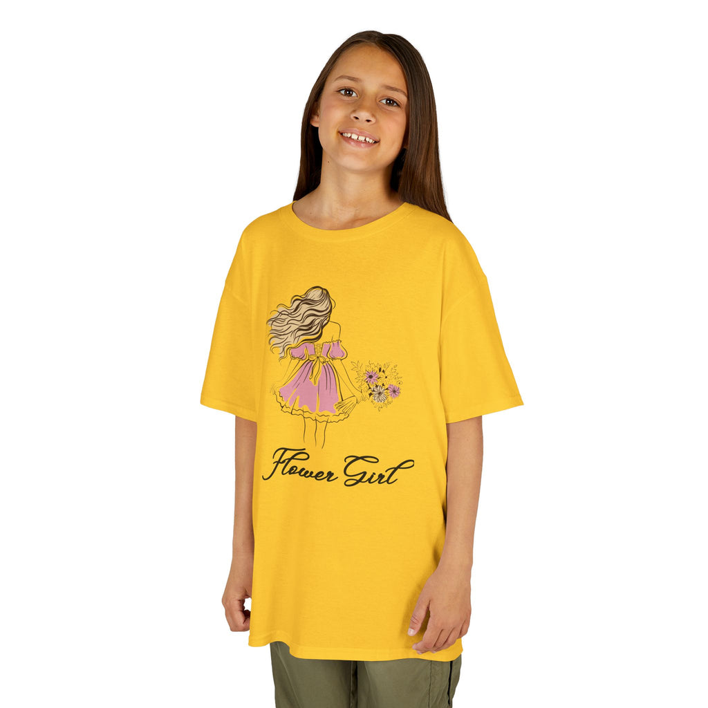 Flower Girl Kids Tee, Cute Kids T-Shirt, Children's Wedding Outfit, Floral Graphic Tee, Birthday Gift for Girls, Summer Apparel