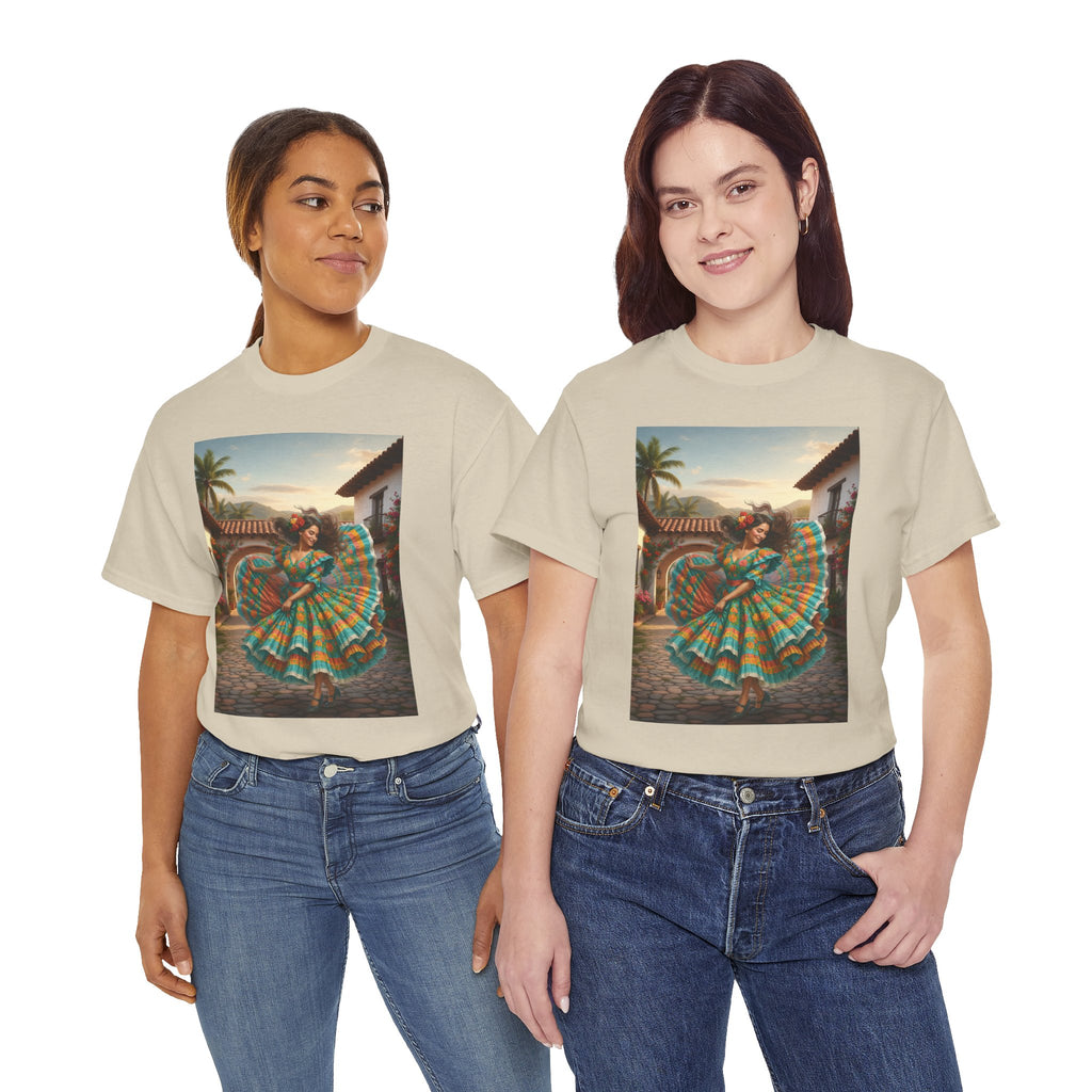 Folklórico Dancer Vibrant Graphic Tee - Perfect for Festivals, Casual Outings, Gifts, Dance Lovers, Unisex Fashion