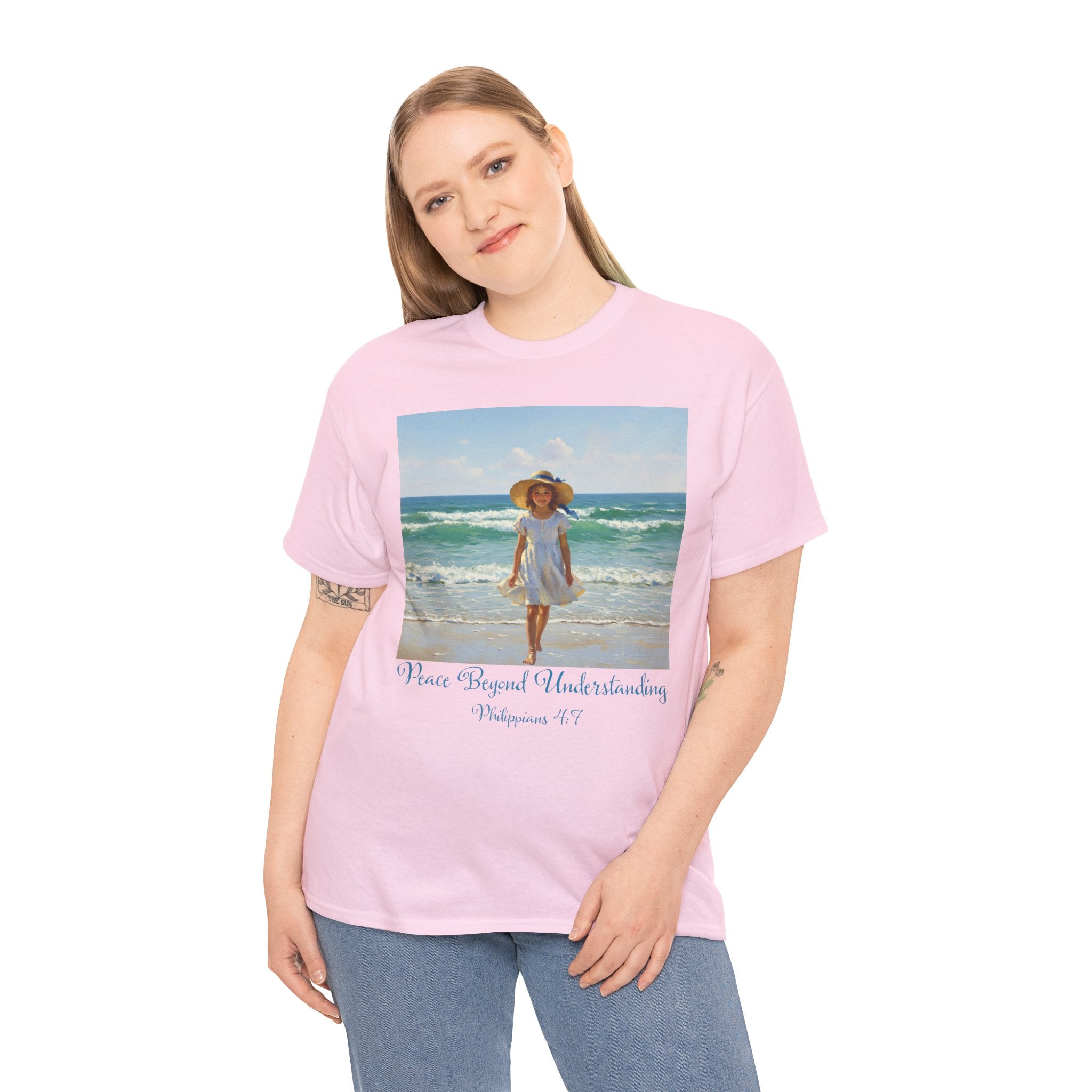 Serene Beach Vibes Tee for Summer Days, Top for Women, Casual Wear, Gifts for Beach Lovers, Vacay Essentials