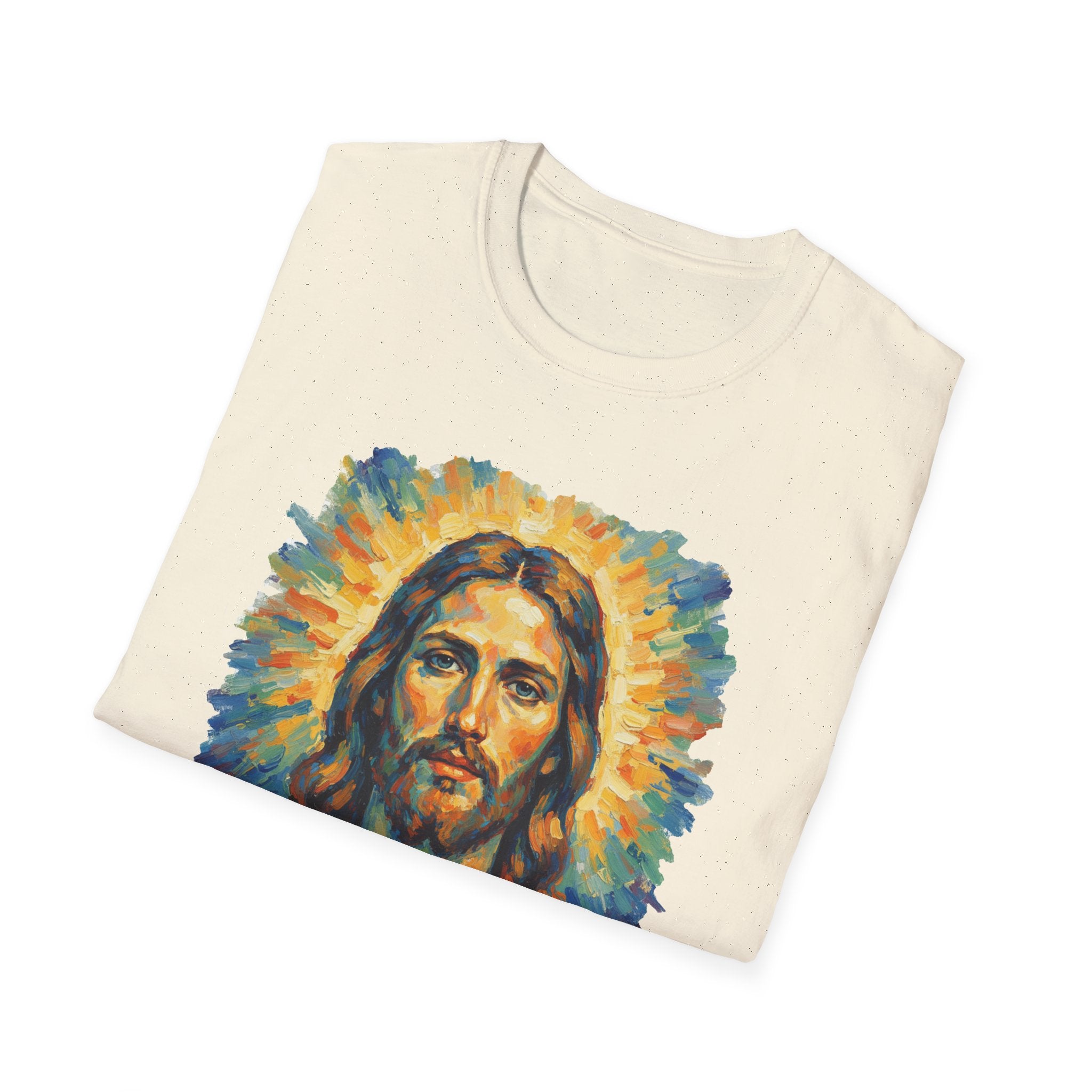 Jesus Christ Graphic Tee, Unisex Softstyle T-Shirt, Faith Apparel, Inspirational Gift, Religious Top
