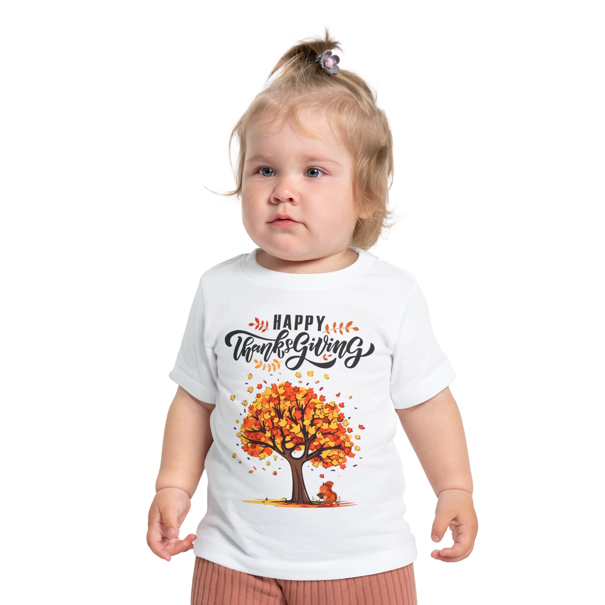 Happy Thanksgiving/Thanksgiving Baby T-Shirt, Cute Fall Apparel, Kids Autumn Clothing, Holiday Gift, Seasonal Outfit, Fall Tree Design