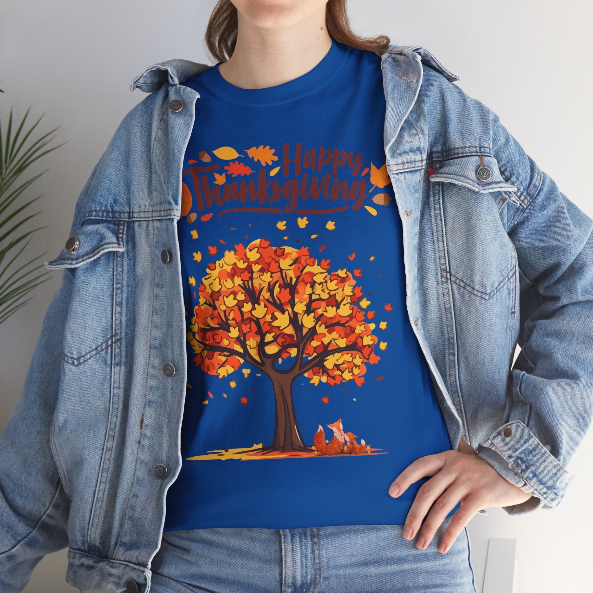 Thanksgiving Tree Tee, Autumn Shirt, Fall Apparel, Family Gathering Top, Seasonal Wear, Thanksgiving Gift