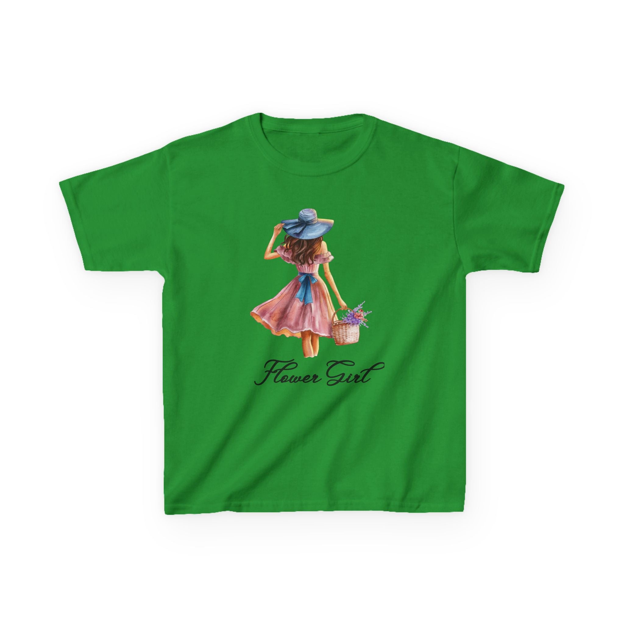 Flower Girl Kids Tee, Cute Kids T-Shirt, Spring Fashion, Outdoor Playwear, Children's Gift, Floral Design