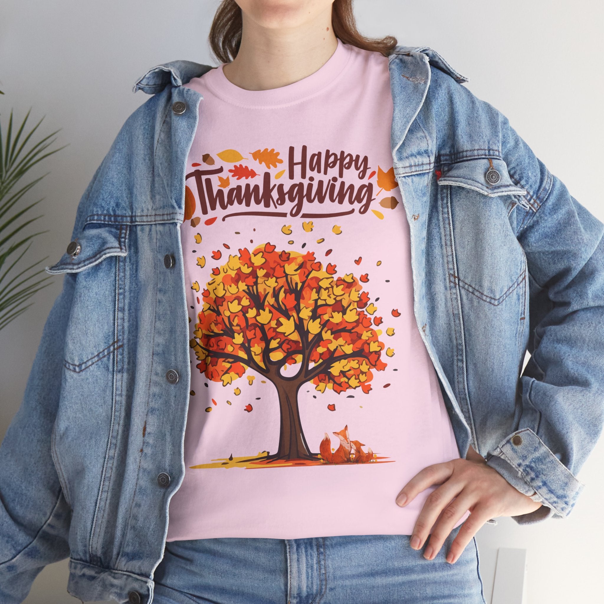 Thanksgiving Tree Tee, Autumn Shirt, Fall Apparel, Family Gathering Top, Seasonal Wear, Thanksgiving Gift