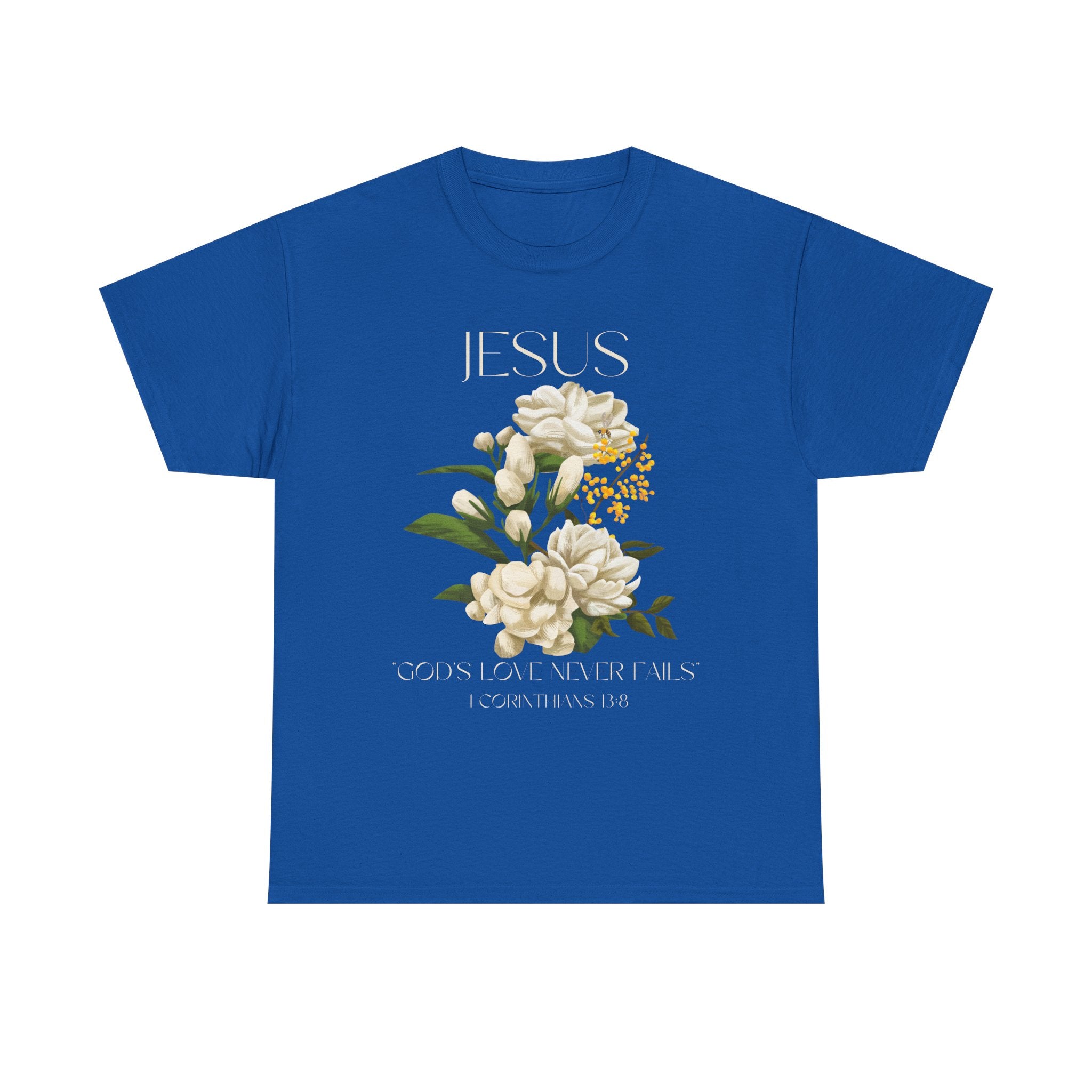 Jesus/Floral Faith T-Shirt // Vintage Jesus Graphic Tee, Inspirational Gift, Spring Fashion, Religious Apparel, Casualwear