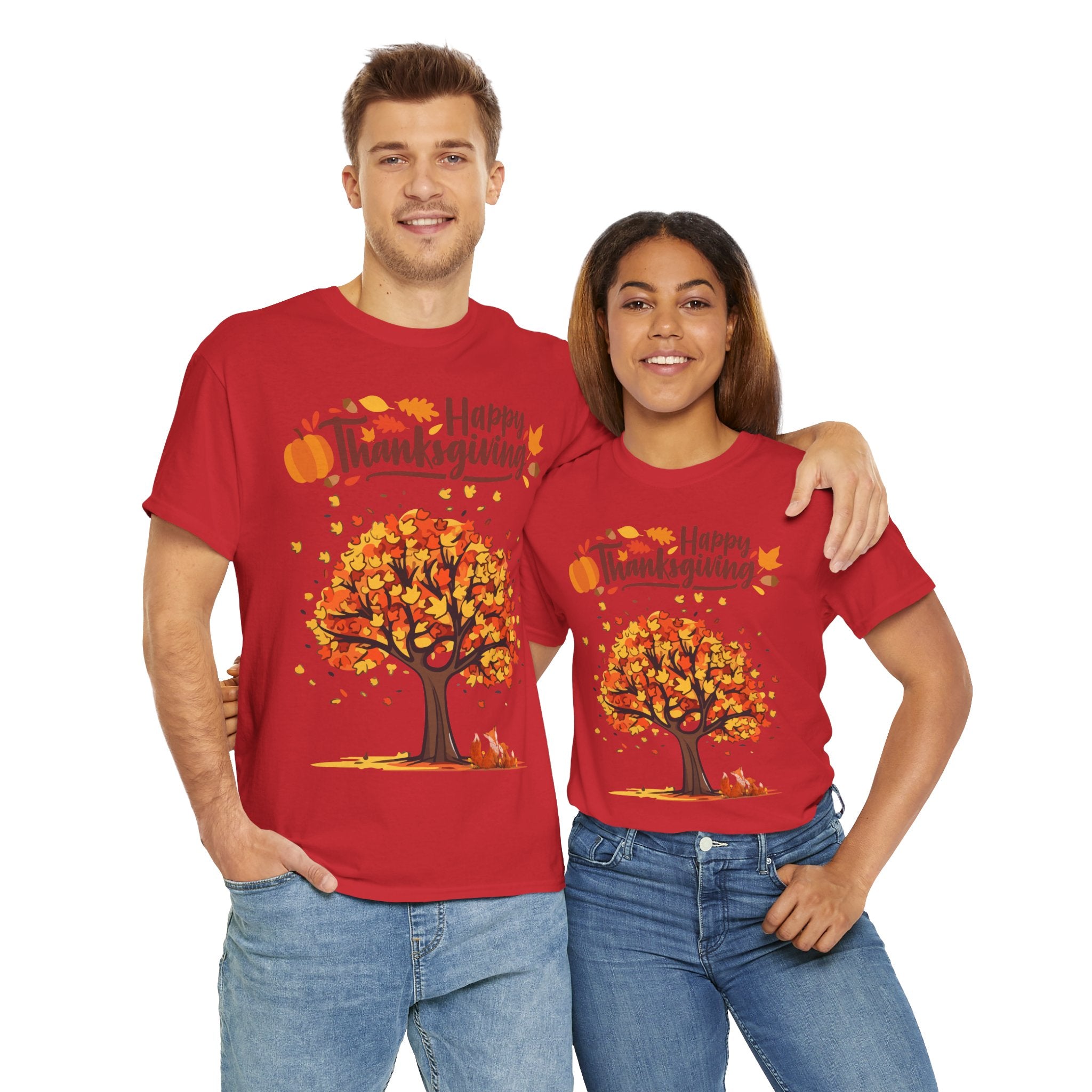 Thanksgiving Tree Tee, Autumn Shirt, Fall Apparel, Family Gathering Top, Seasonal Wear, Thanksgiving Gift