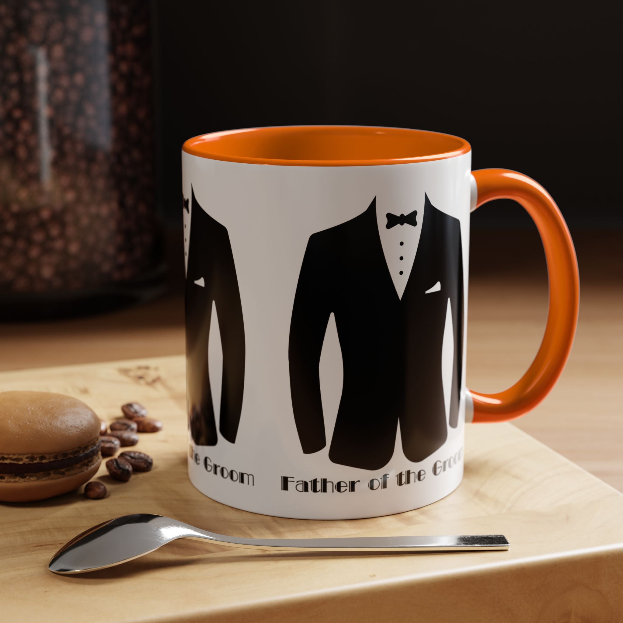 Father of the Groom Accent Coffee Mug 11/15 oz- Perfect Groomsmen Gift, Wedding Keepsake, Stylish Drinkware, Unique Wedding Favor