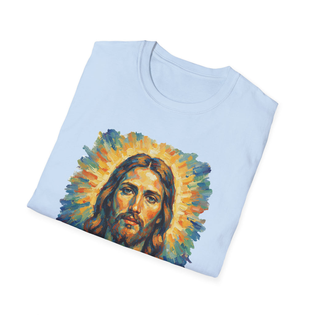 Jesus Christ Graphic Tee, Unisex Softstyle T-Shirt, Faith Apparel, Inspirational Gift, Religious Top