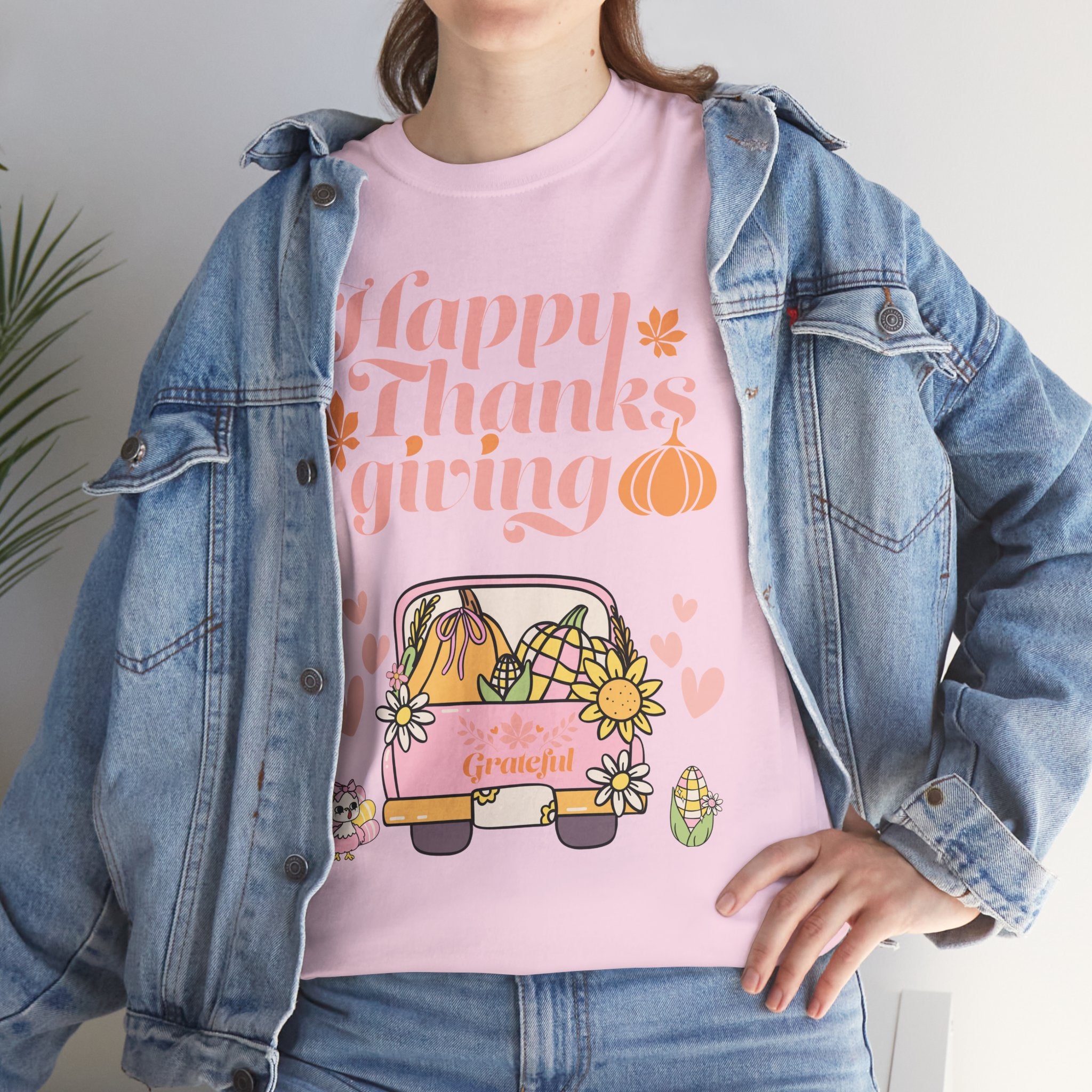 Happy Thanksgiving Unisex Tee | Cozy Autumn Shirt for Family Gatherings, Thanksgiving Celebration, Fall Fashion, Cute Gift Idea