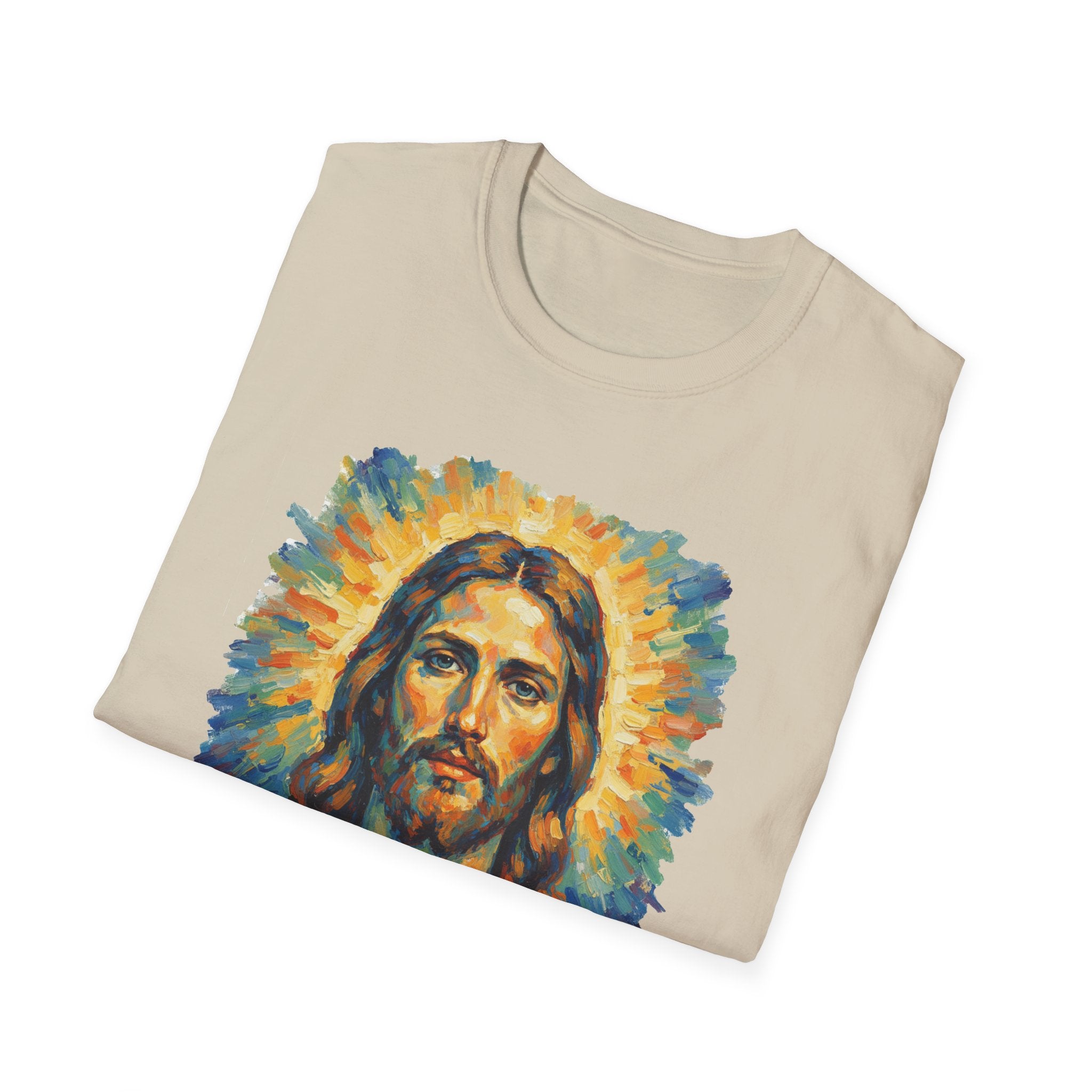 Jesus Christ Graphic Tee, Unisex Softstyle T-Shirt, Faith Apparel, Inspirational Gift, Religious Top