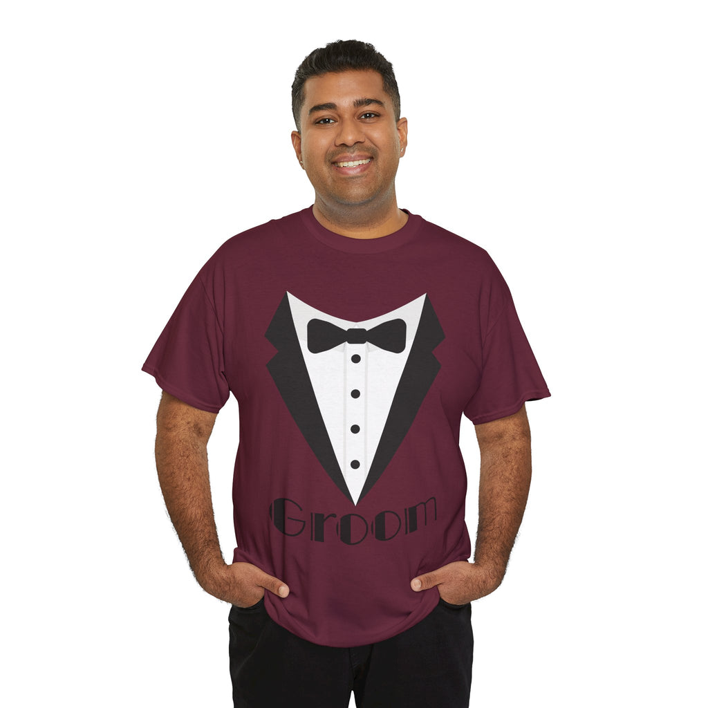 Groom T-Shirt, Unisex Heavy Cotton Tee for Weddings, Bachelor Parties, Groomsmen Gifts, Casual Wear, Bridal Showers