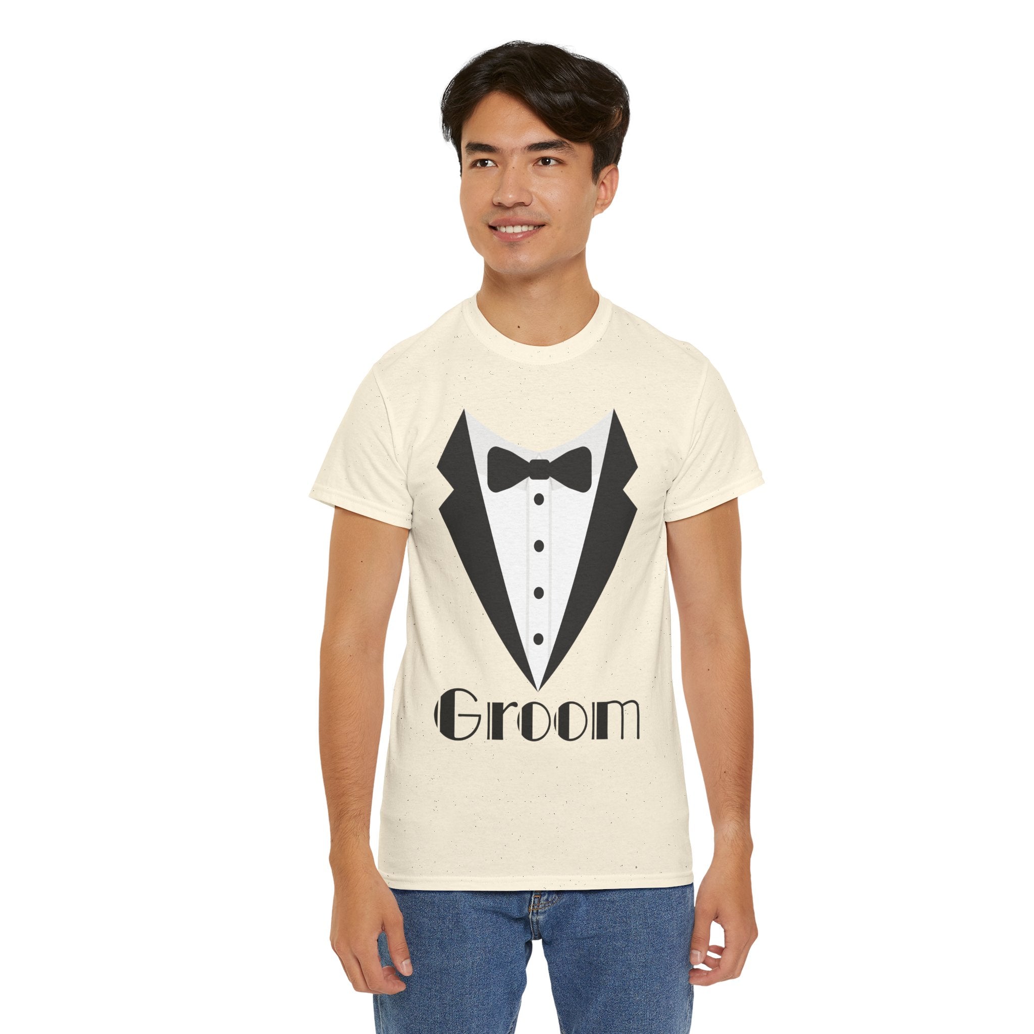 Groom T-Shirt, Unisex Heavy Cotton Tee for Weddings, Bachelor Parties, Groomsmen Gifts, Casual Wear, Bridal Showers