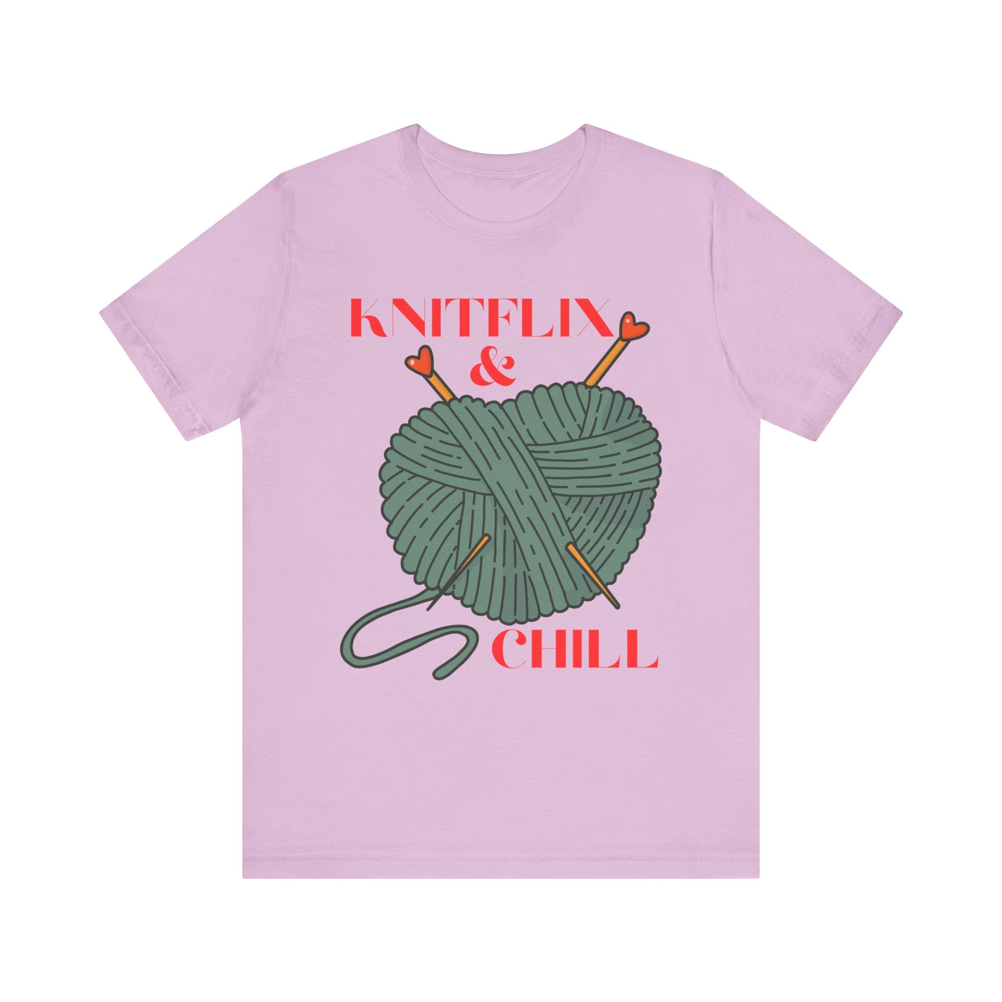 Knitflix & Chill Tee for Craft Lovers