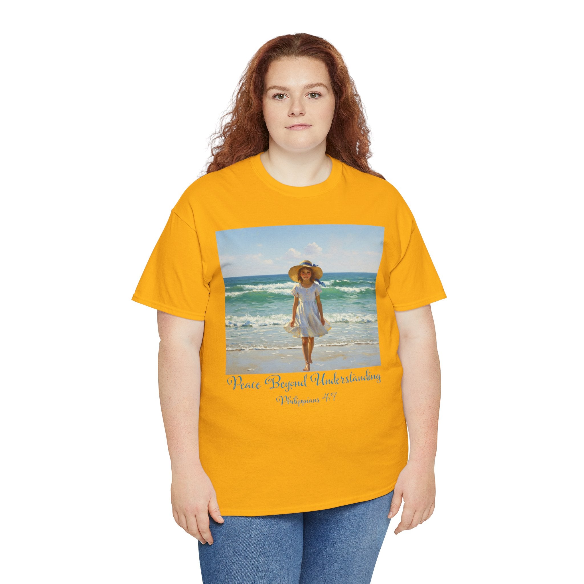 Serene Beach Vibes Tee for Summer Days, Top for Women, Casual Wear, Gifts for Beach Lovers, Vacay Essentials