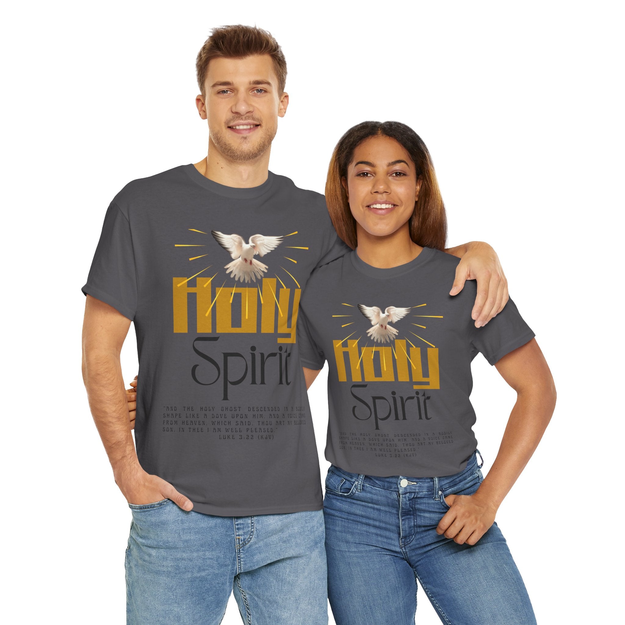 Christian T-shirts, Holy Spirit Unisex Heavy Cotton Tee, Inspirational T-Shirt for Faith Celebration, Christian Gift, Spiritual Attire, Religious Apparel