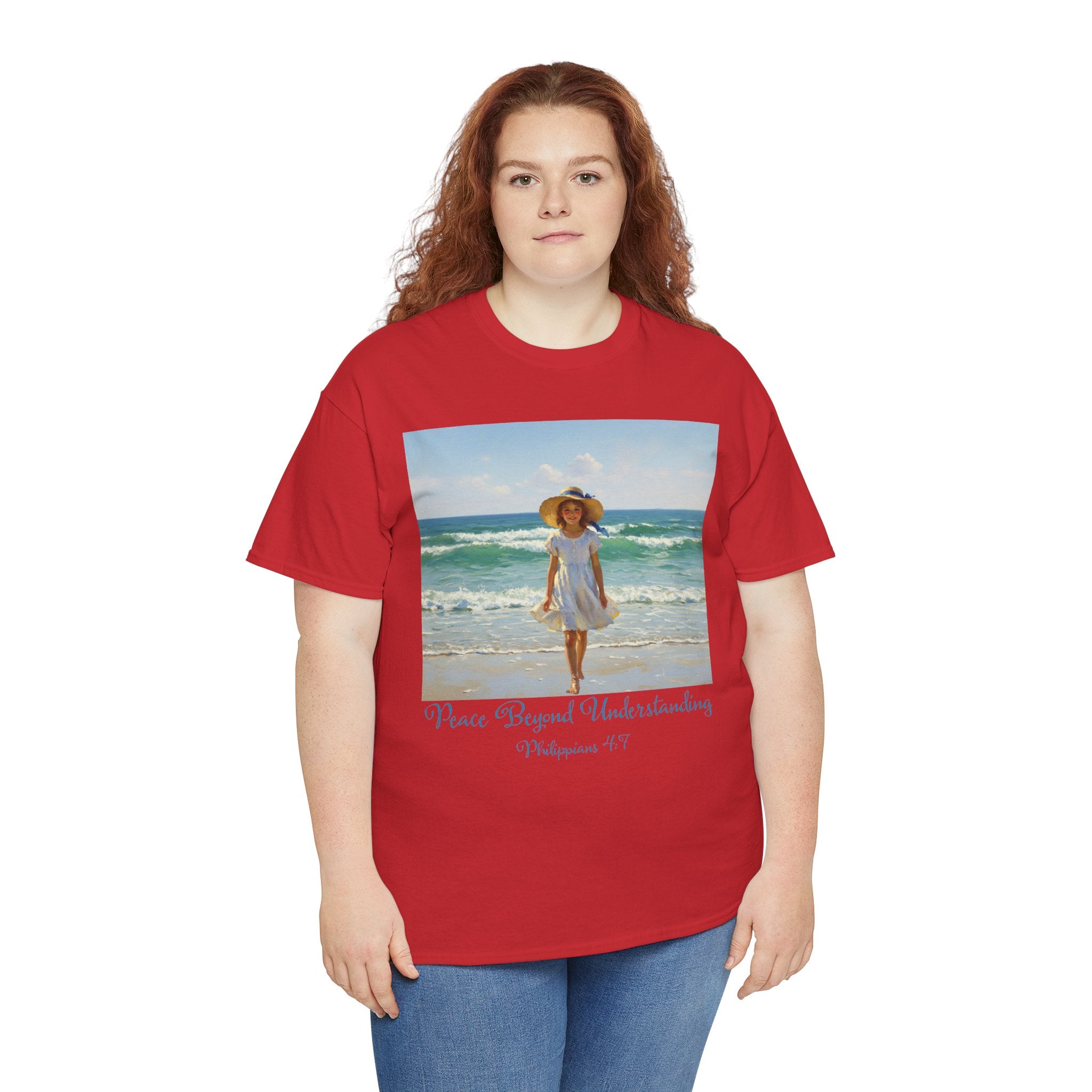 Serene Beach Vibes Tee for Summer Days, Top for Women, Casual Wear, Gifts for Beach Lovers, Vacay Essentials