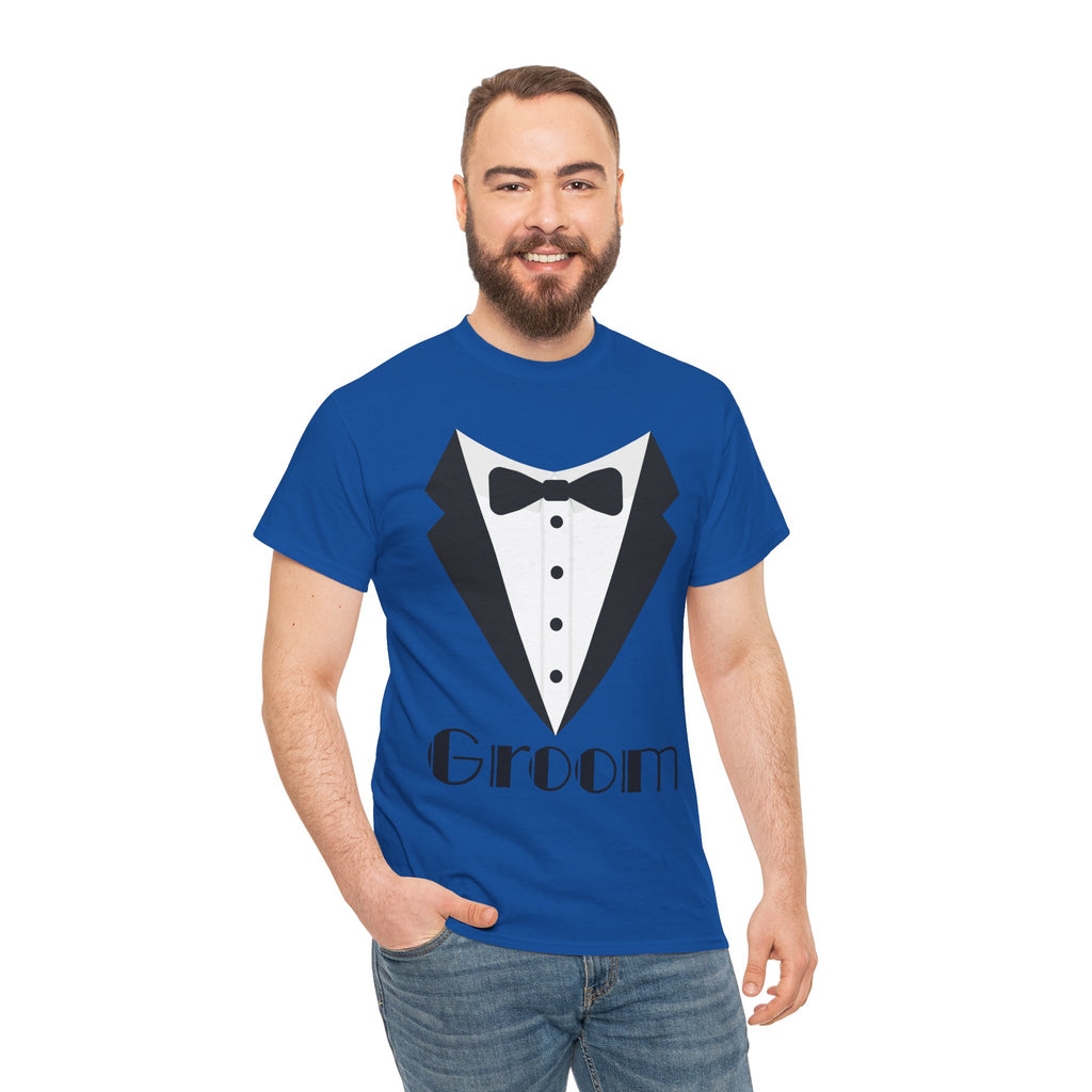 Groom T-Shirt, Unisex Heavy Cotton Tee for Weddings, Bachelor Parties, Groomsmen Gifts, Casual Wear, Bridal Showers