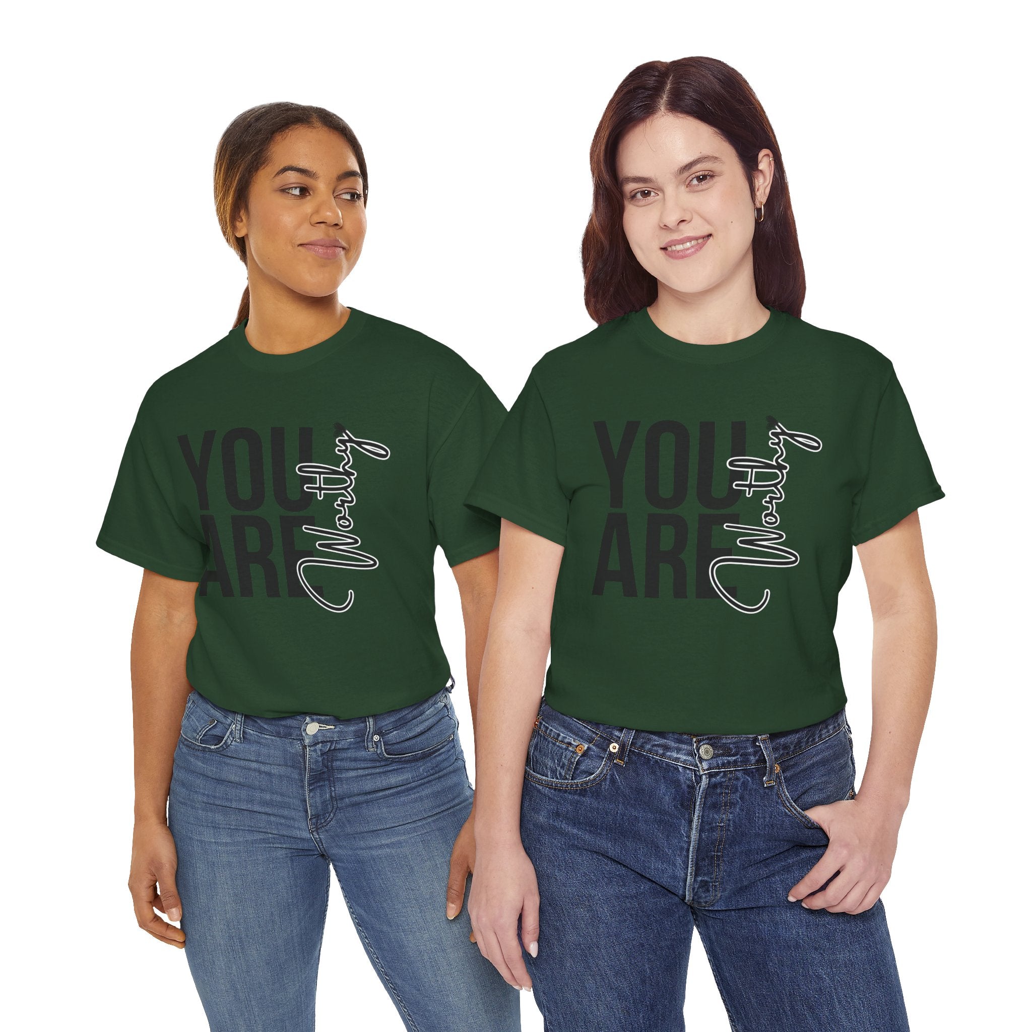 You Are Worthy Unisex Heavy Cotton Tee, Motivational Quote Shirt, Gift for Friends, Self-Love Tee, Uplifting Apparel, Positive [...]