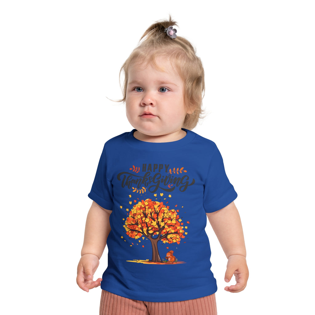 Happy Thanksgiving/Thanksgiving Baby T-Shirt, Cute Fall Apparel, Kids Autumn Clothing, Holiday Gift, Seasonal Outfit, Fall Tree Design