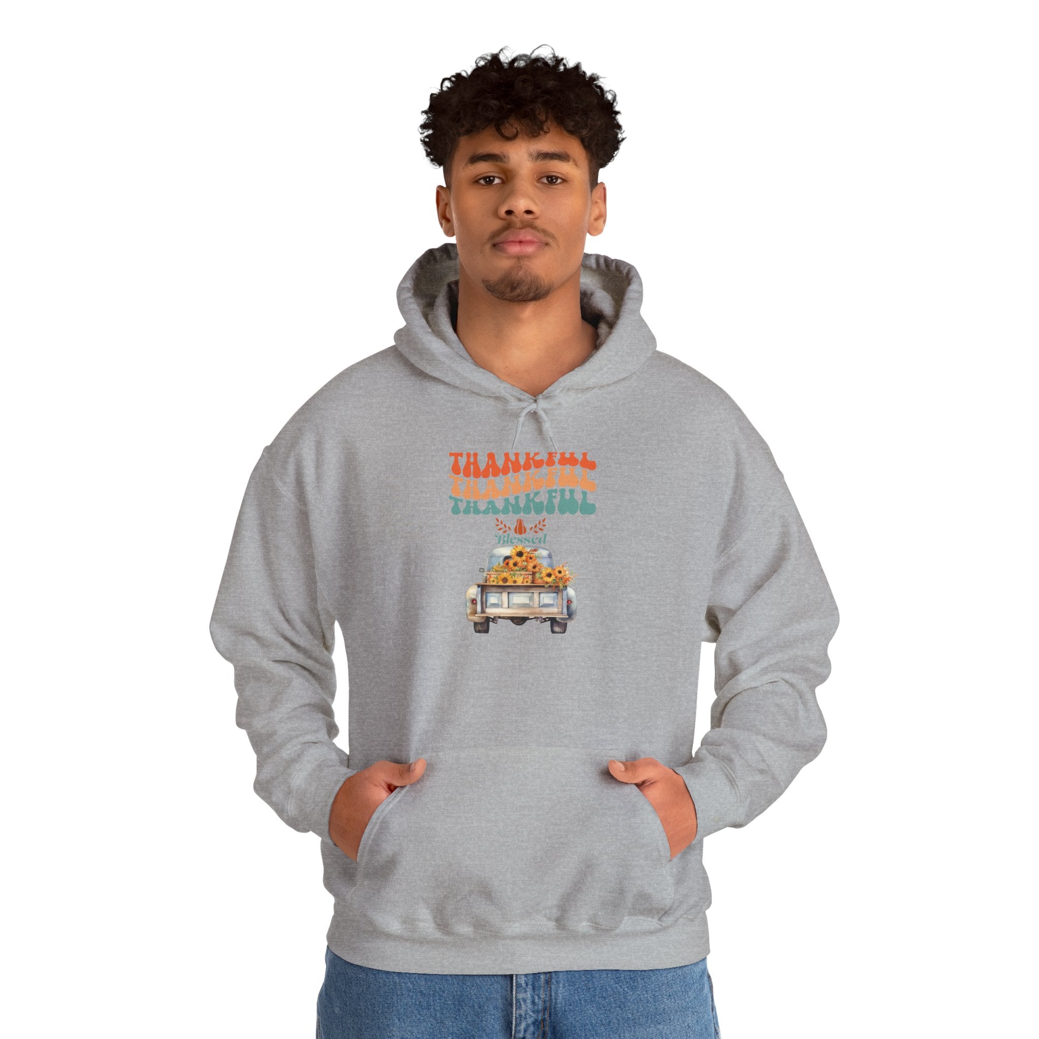 Thankful Vintage Hoodie - Cozy Unisex Sweatshirt for Fall, Thanksgiving Gathering, Gift, Casual Wear, Layering