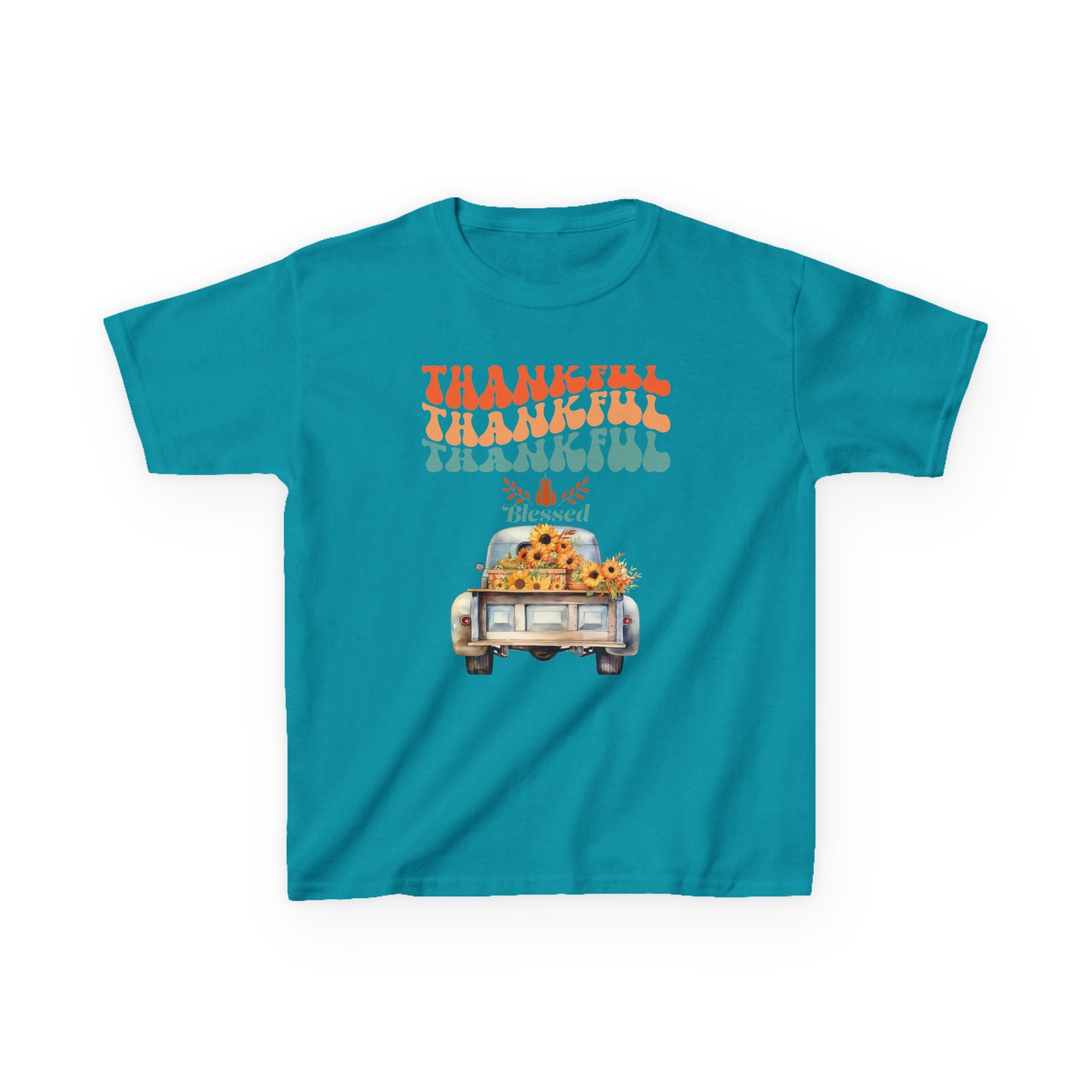 Thankful Kids Tee | Cute Autumn T-Shirt | Thanksgiving Gift | Kids Holiday Wear | Family Gathering Apparel