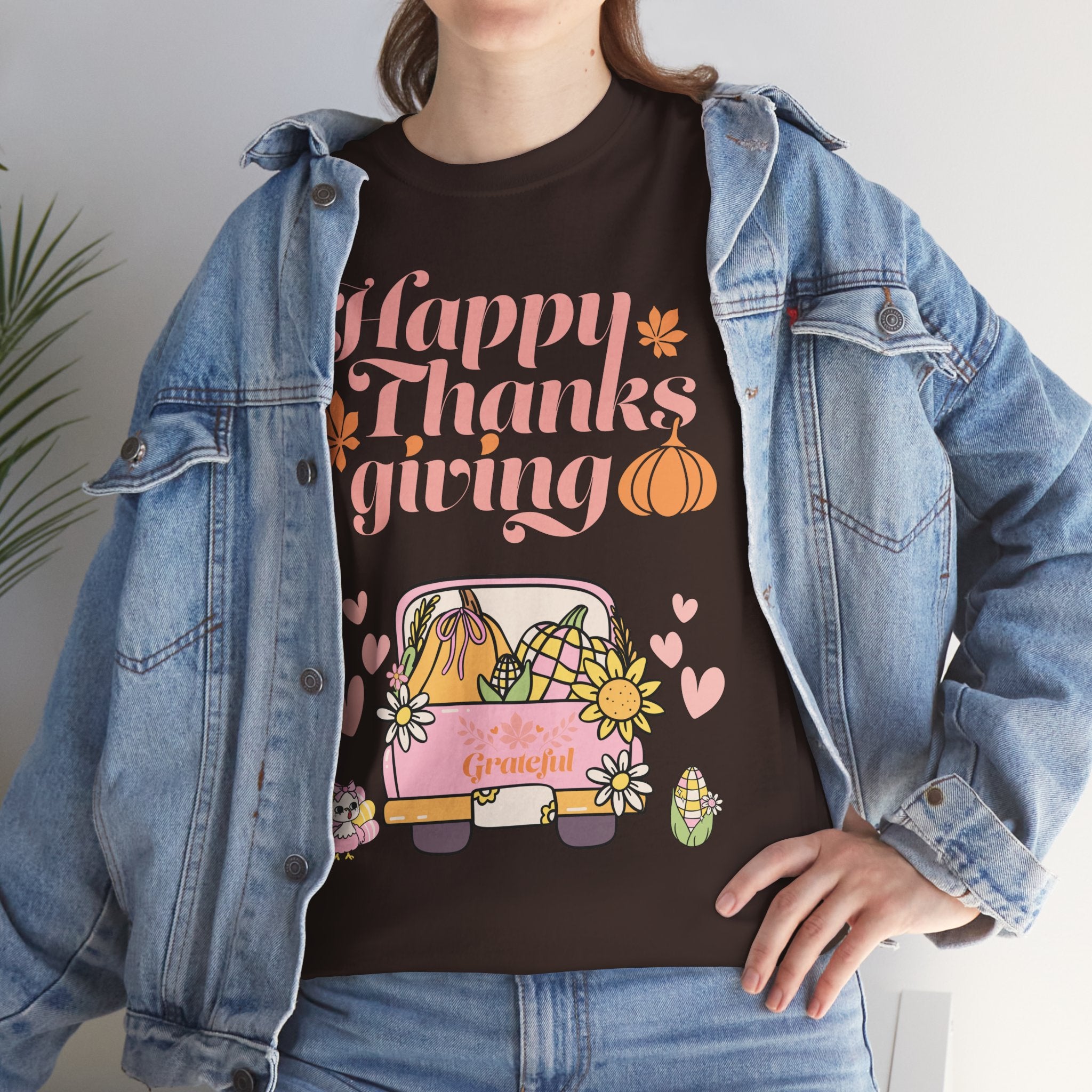 Happy Thanksgiving Unisex Tee | Cozy Autumn Shirt for Family Gatherings, Thanksgiving Celebration, Fall Fashion, Cute Gift Idea