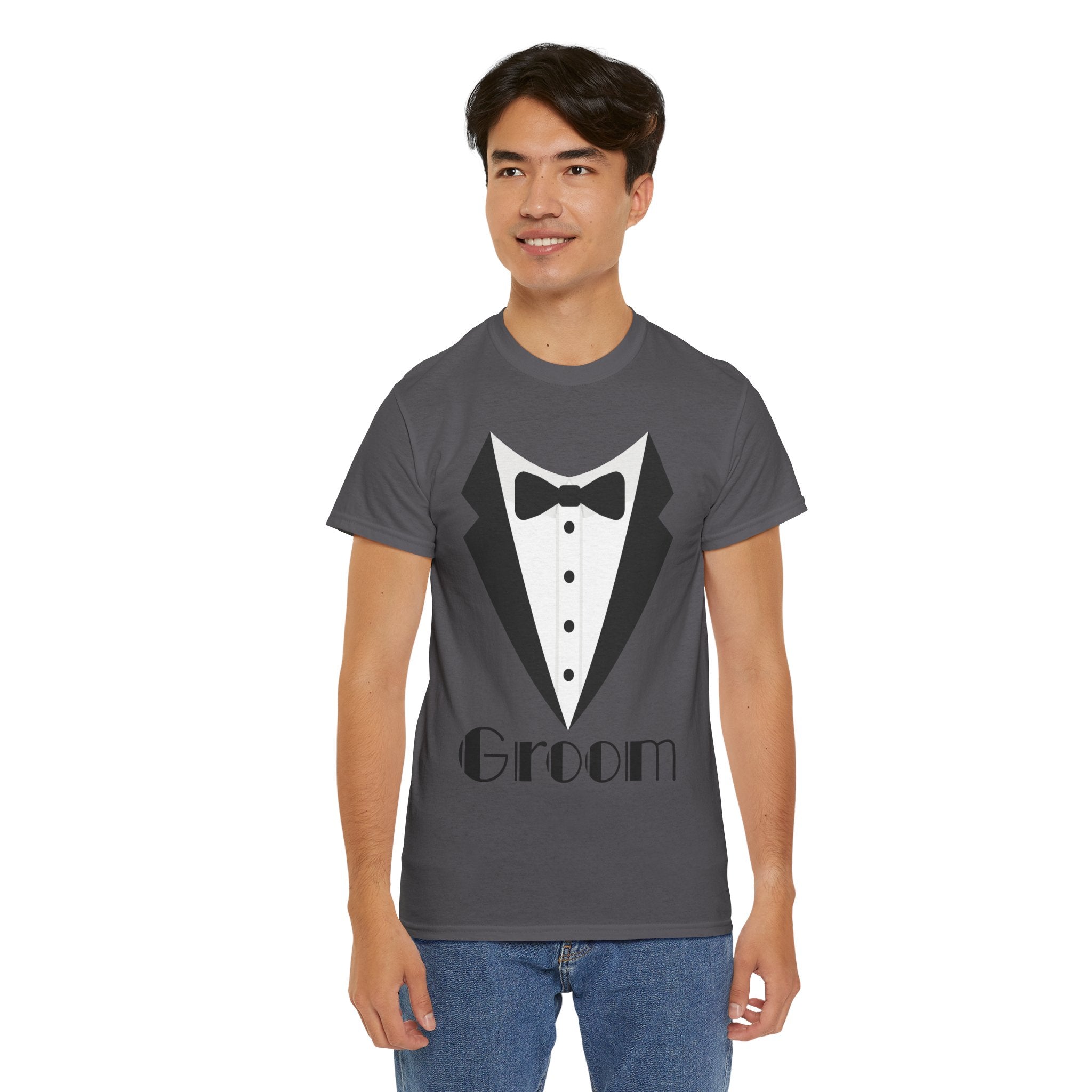 Groom T-Shirt, Unisex Heavy Cotton Tee for Weddings, Bachelor Parties, Groomsmen Gifts, Casual Wear, Bridal Showers