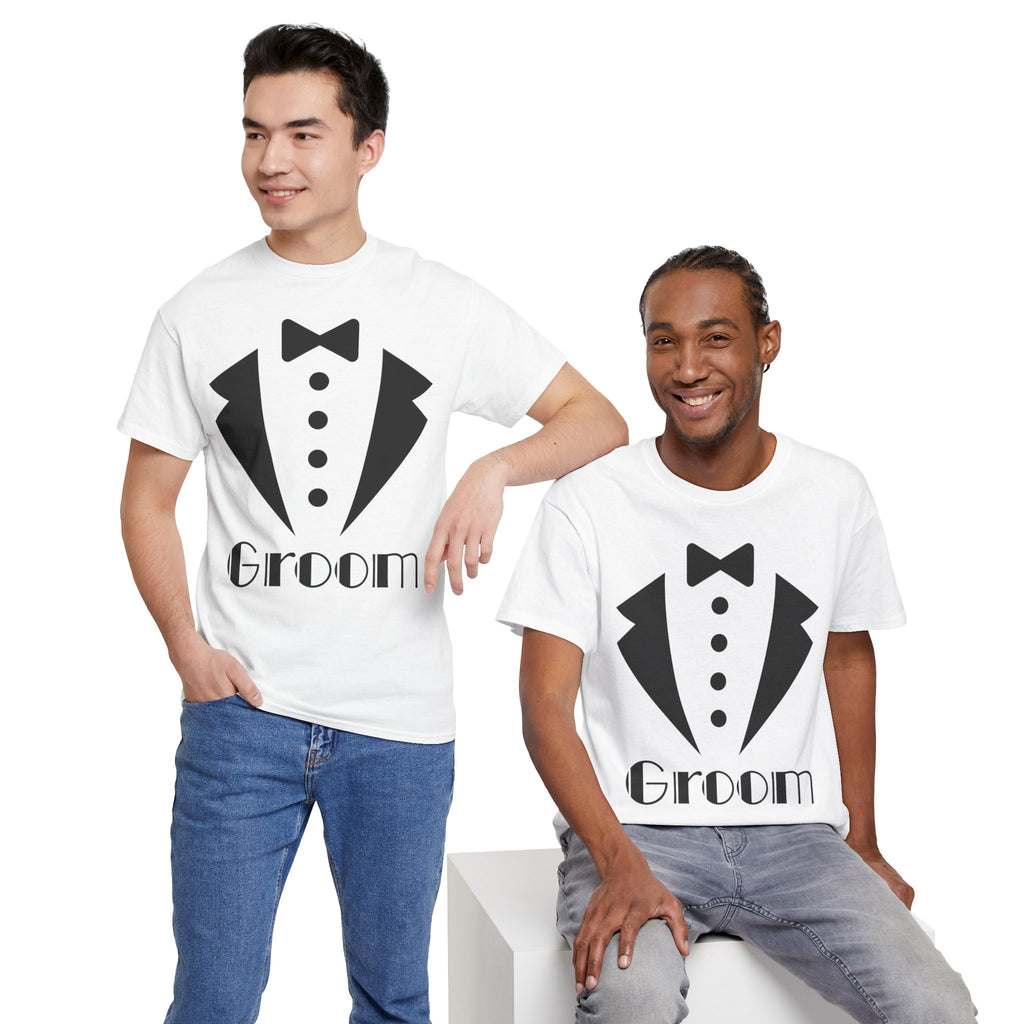 Groom T-Shirt - Unisex Heavy Cotton Tee for Weddings, Bachelor Parties, Groomsmen Gifts, Engagements, Bridal Showers