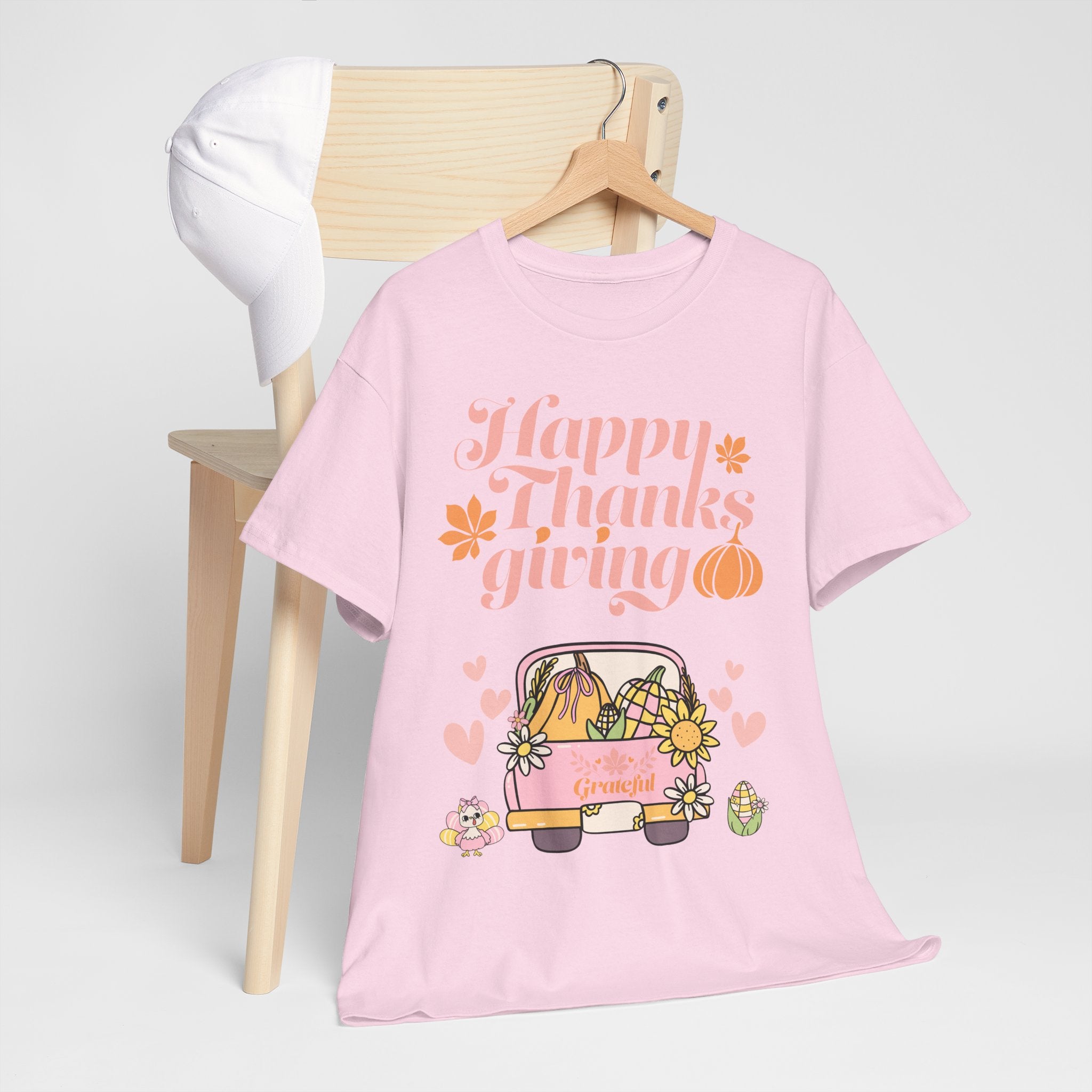 Happy Thanksgiving Unisex Tee | Cozy Autumn Shirt for Family Gatherings, Thanksgiving Celebration, Fall Fashion, Cute Gift Idea
