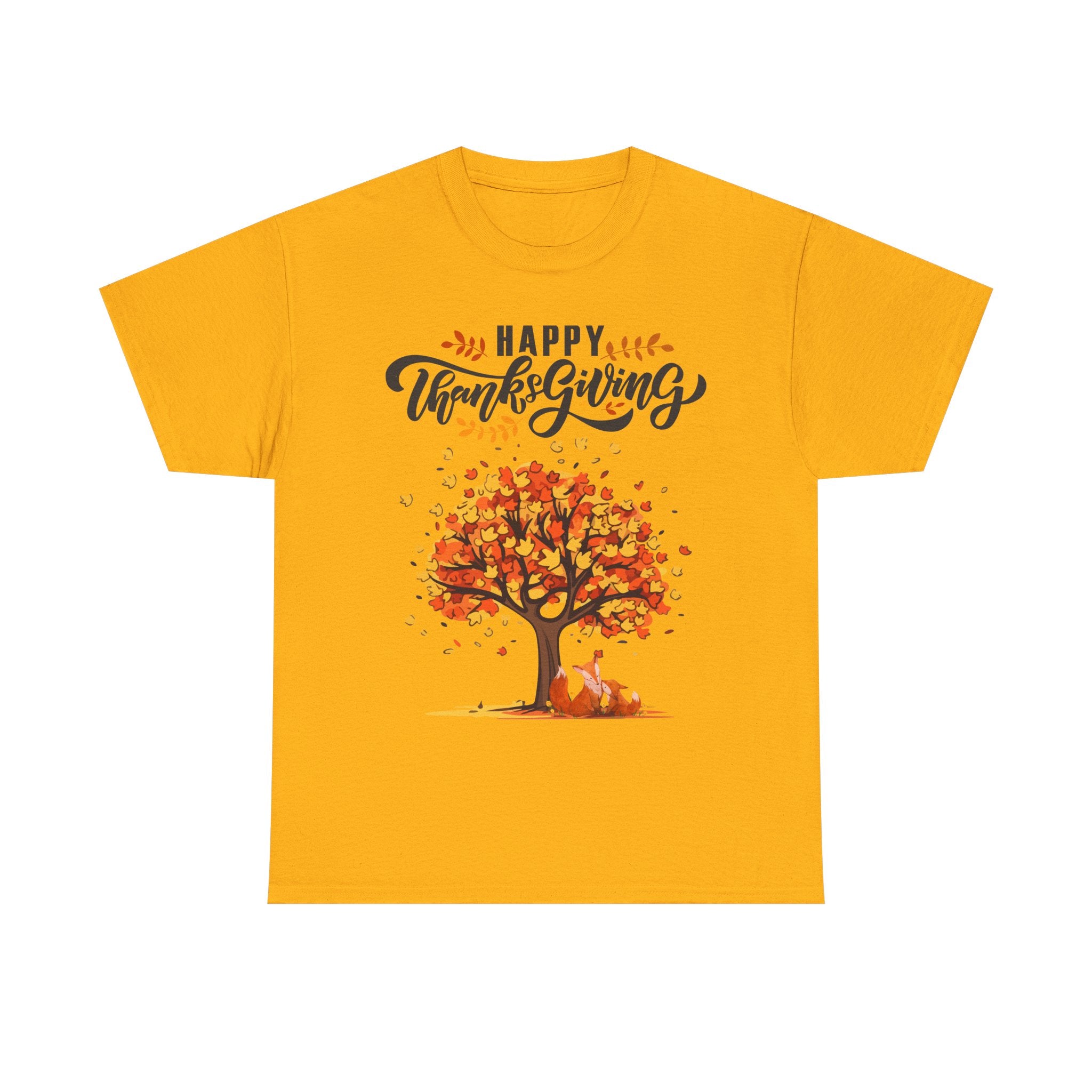 Thanksgiving Tree Tee, Fall T-Shirt, Autumn Apparel, Cozy Gift for Family, Cute Holiday Top