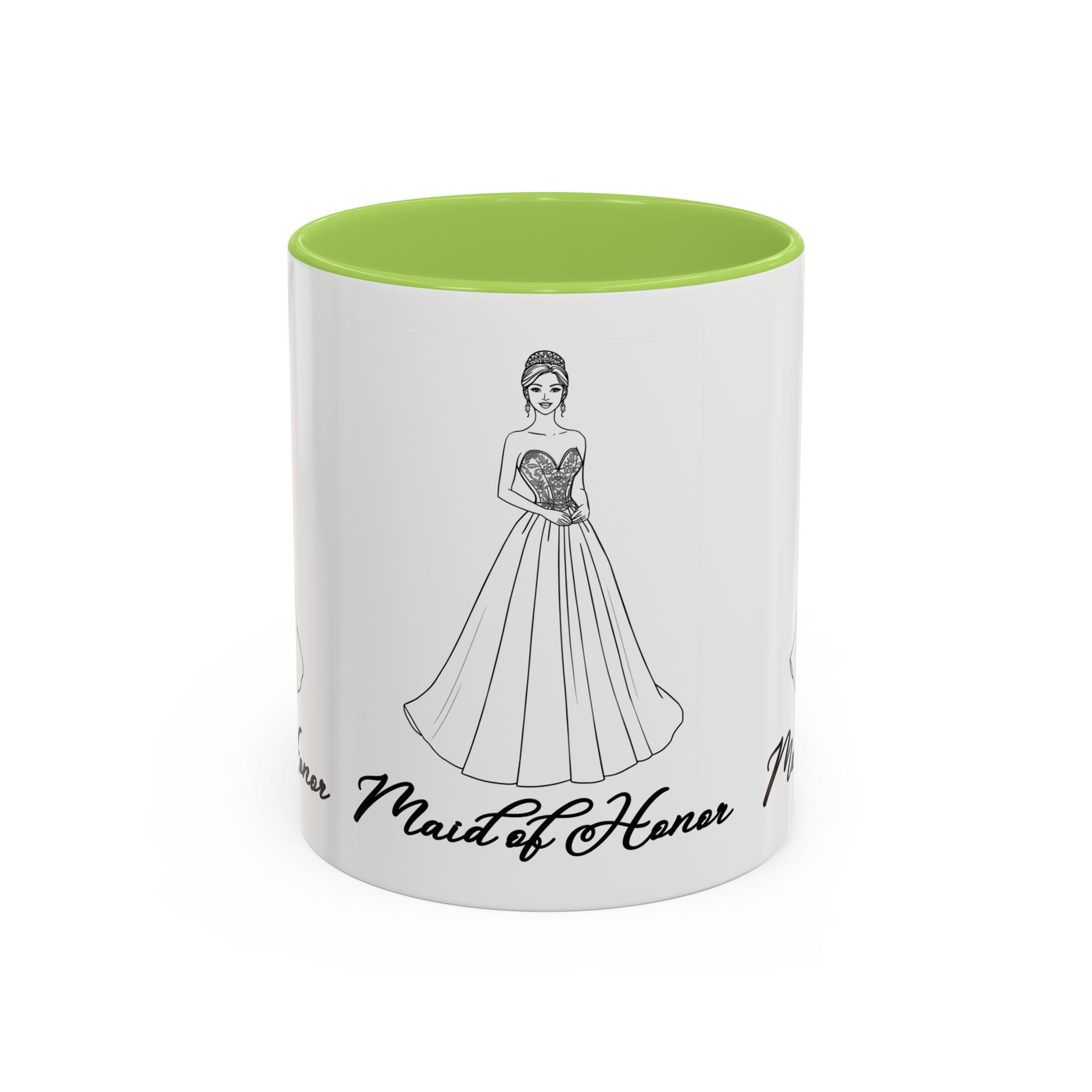 Maid of Honor Coffee Mug, Bridal Party Gift, Wedding Celebration Mug, Customizable Maid of Honor Cup, Cute Coffee Lover Gift
