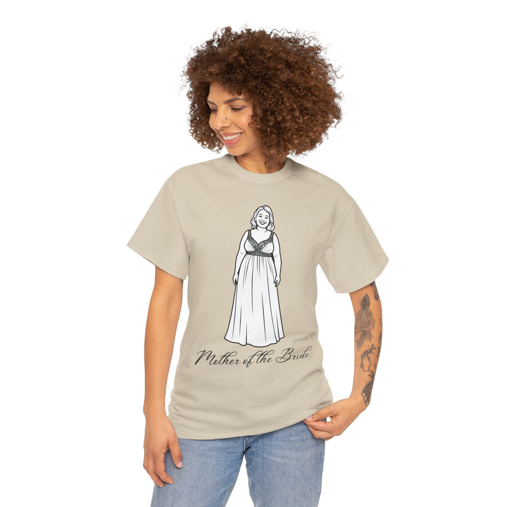 Mother of the Bride Tee, Plus Size Wedding Shirt, Unisex Cotton T-Shirt, Bridal Party Gift, Fun Wedding Day Apparel