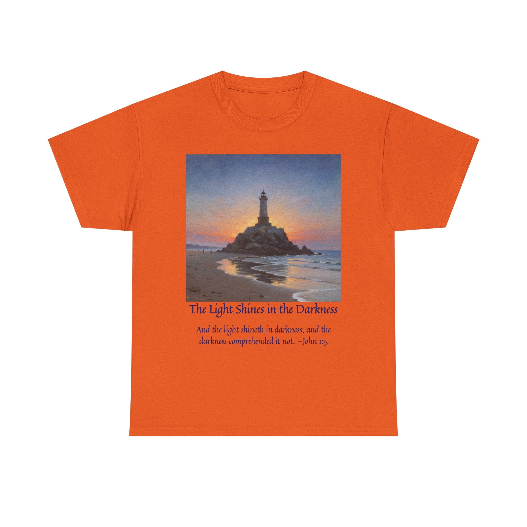 Light in Darkness Unisex Cotton Tee-inspired by Monet, Inspirational Shirt, Bible Verse Tee, Faith-Based Apparel, Perfect Gift for All Occasions