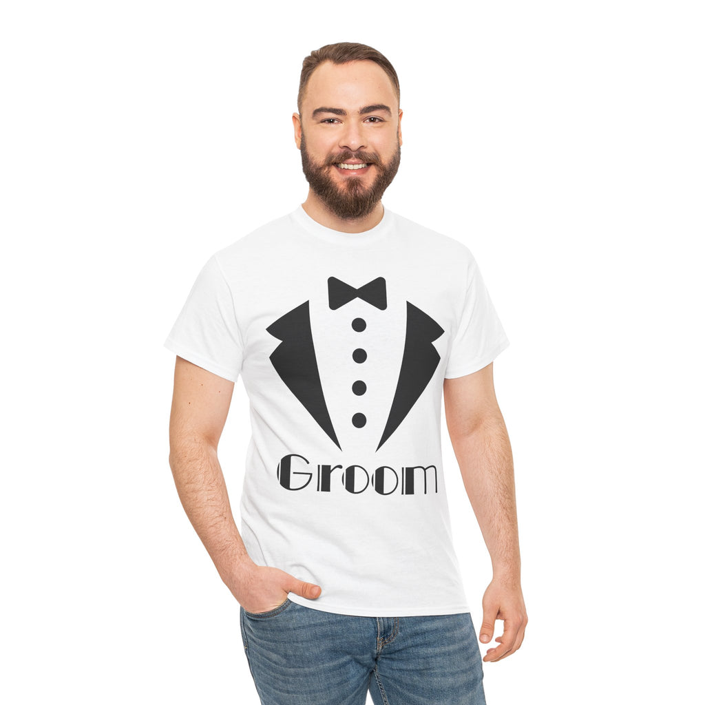 Groom T-Shirt - Unisex Heavy Cotton Tee for Weddings, Bachelor Parties, Groomsmen Gifts, Engagements, Bridal Showers