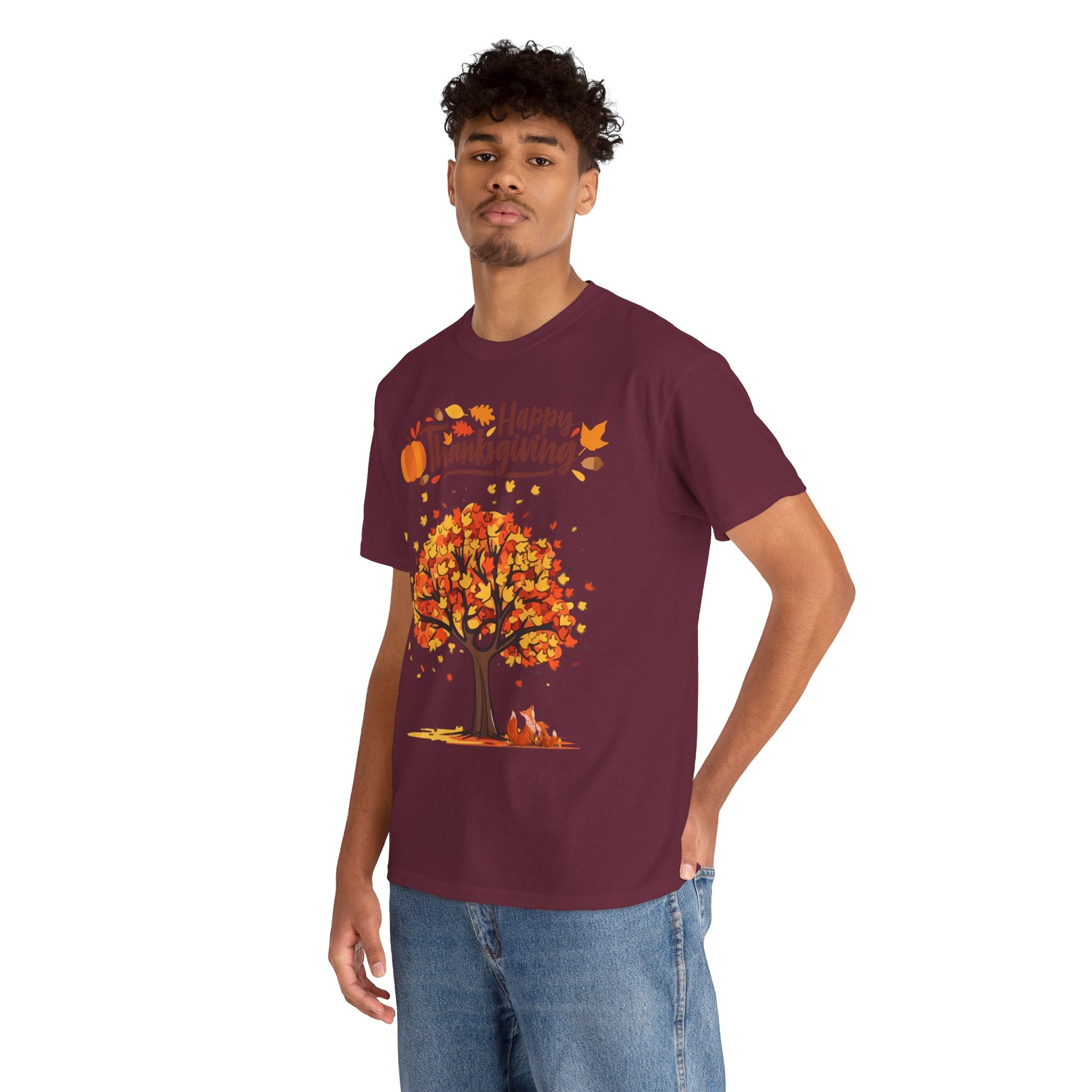 Thanksgiving Tree Tee, Autumn Shirt, Fall Apparel, Family Gathering Top, Seasonal Wear, Thanksgiving Gift
