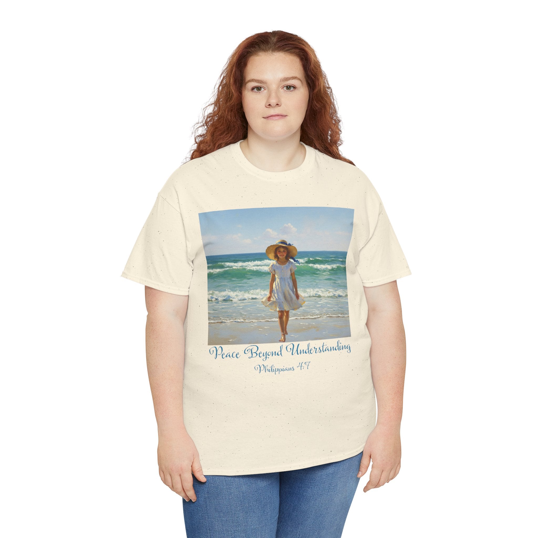 Serene Beach Vibes Tee for Summer Days, Top for Women, Casual Wear, Gifts for Beach Lovers, Vacay Essentials