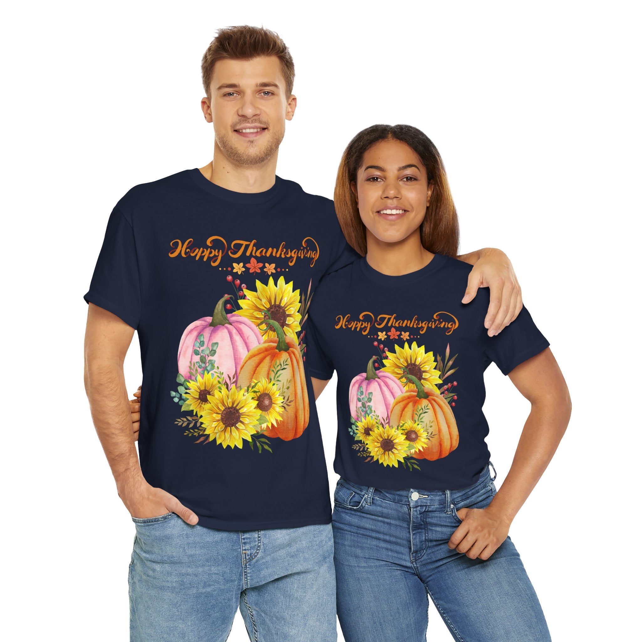 Thanksgiving T-shirts, Pumpkin Tee, Autumn Shirt, Unisex Fall Apparel, Holiday Gift, Cozy Outfit, Harvest Festival Clothing